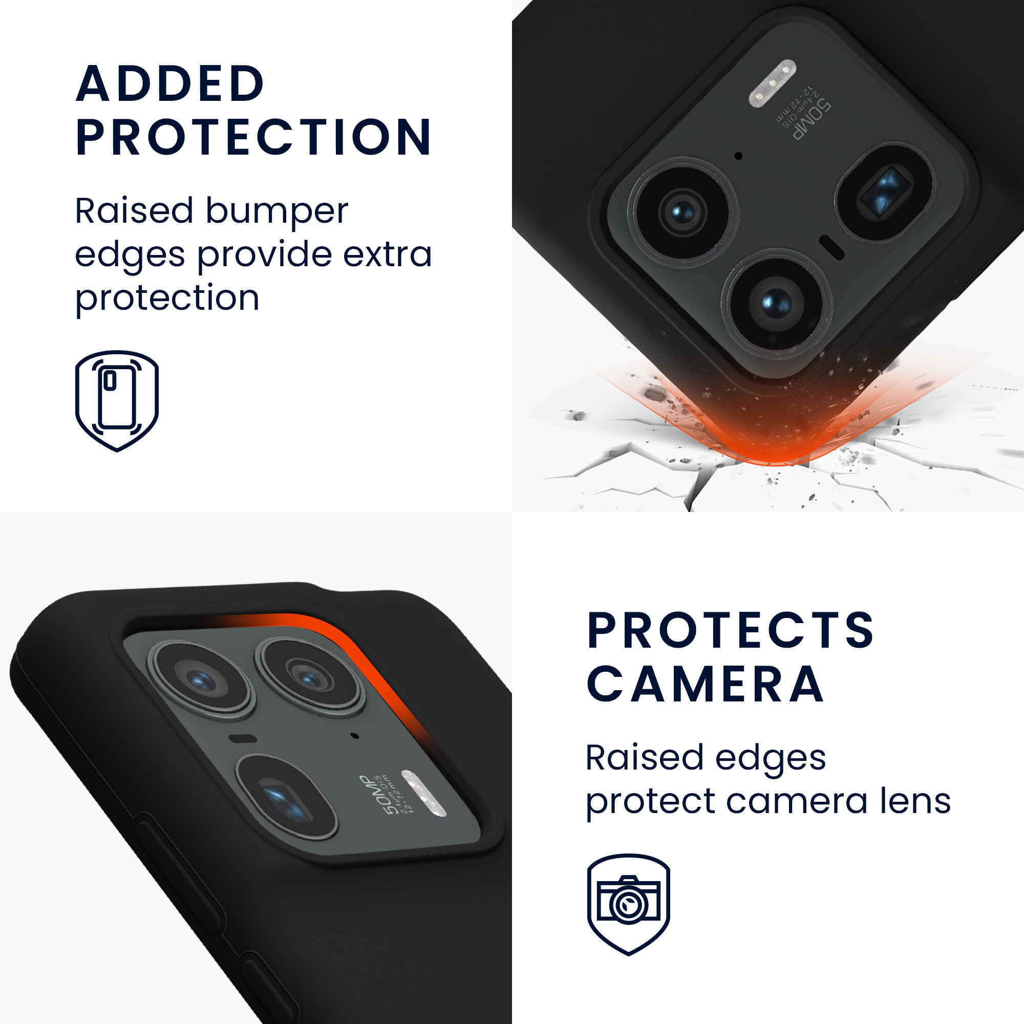 Kryt na mobil Motorola Edge 50 Ultra kwmobile TPU černá
