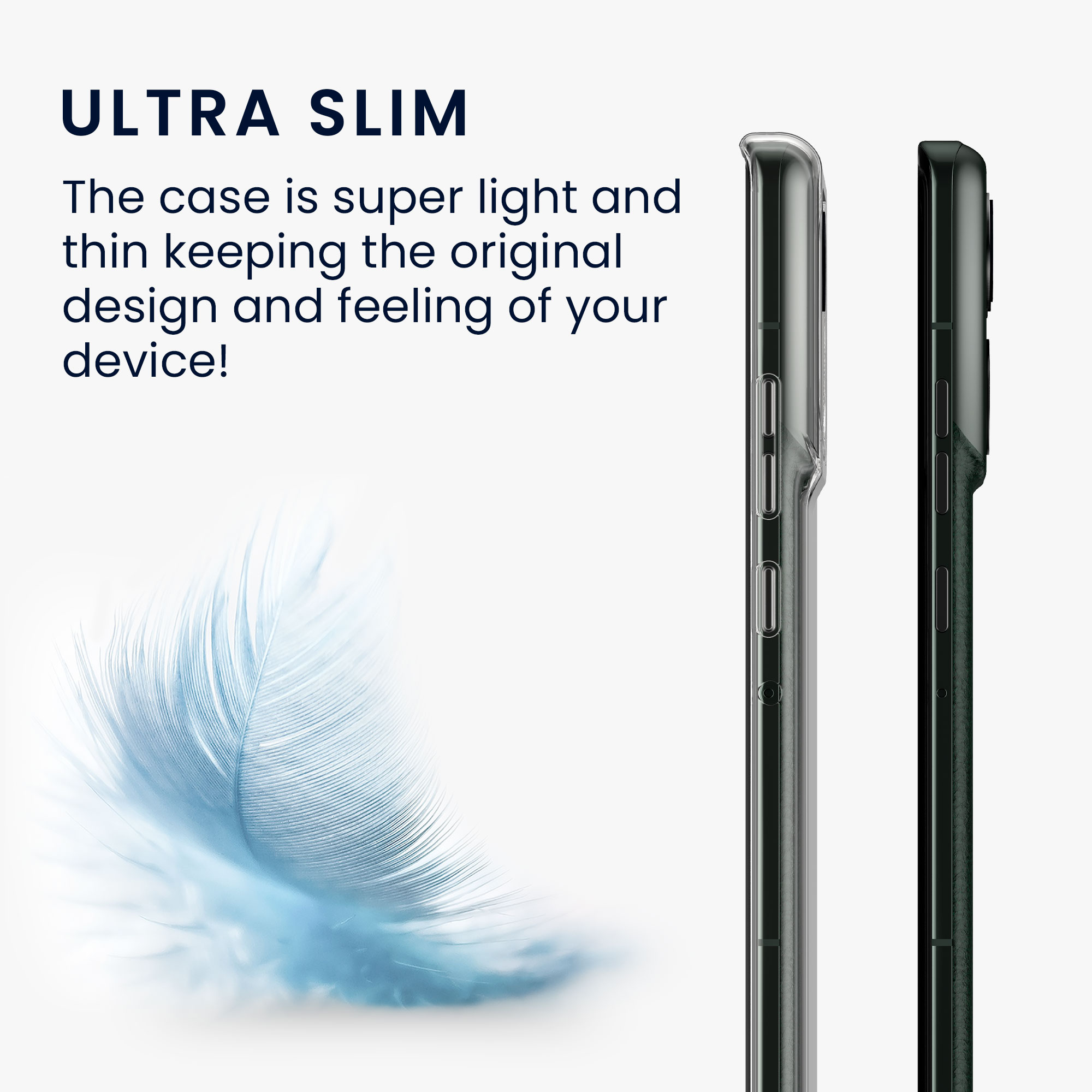 Tenký čirý TPU kryt pro Motorola Edge 50 Ultra kwmobile ‑ čirá