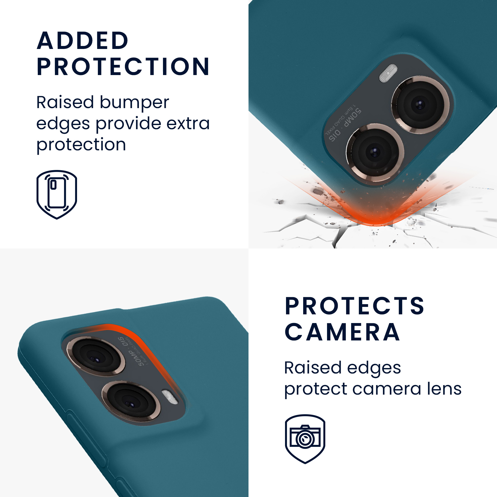 Pouzdro pro Motorola Moto G85 5G kwmobile silikonové - matná petrolejová