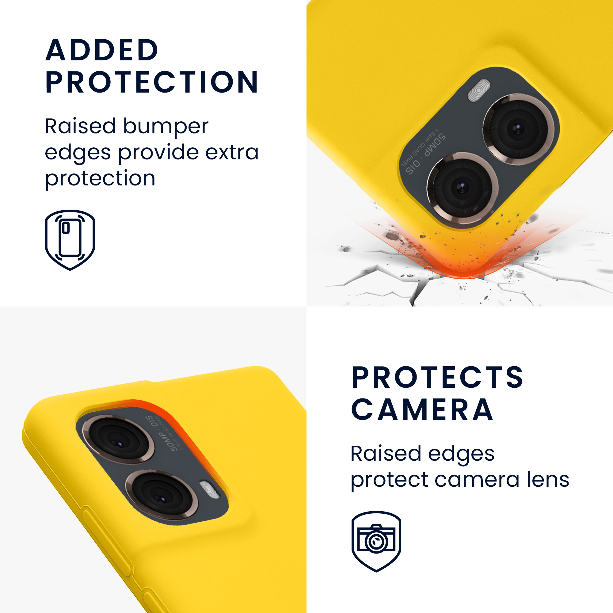 Kwmobile Silikonový kryt Motorola Moto G85 5G zářivě žlutá