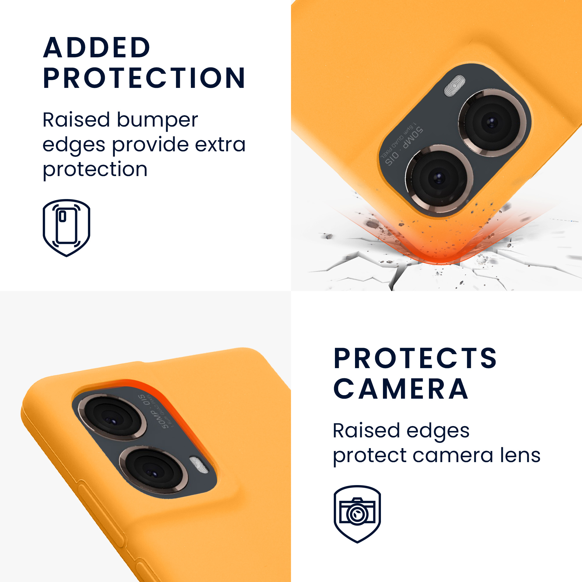 Kwmobile Silikonový kryt Motorola Moto G85 5G ovocně oranžová