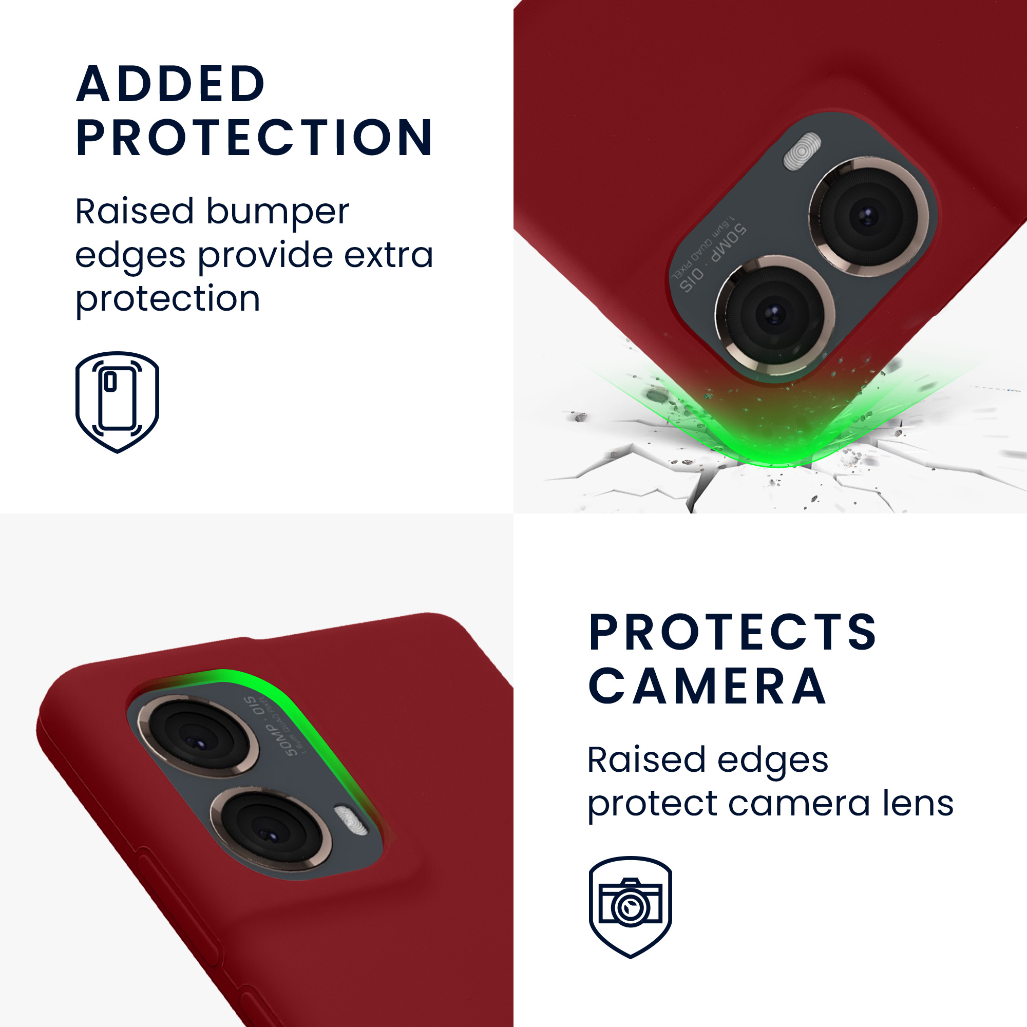 Kwmobile Silikonový kryt Motorola Moto G85 5G rebarborově červená