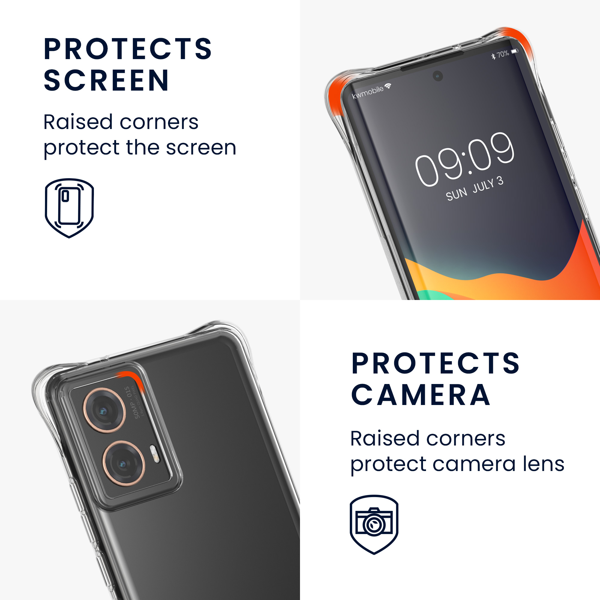 Kwmobile Crossbody pouzdro Motorola Moto G85 5G transparentní / černá