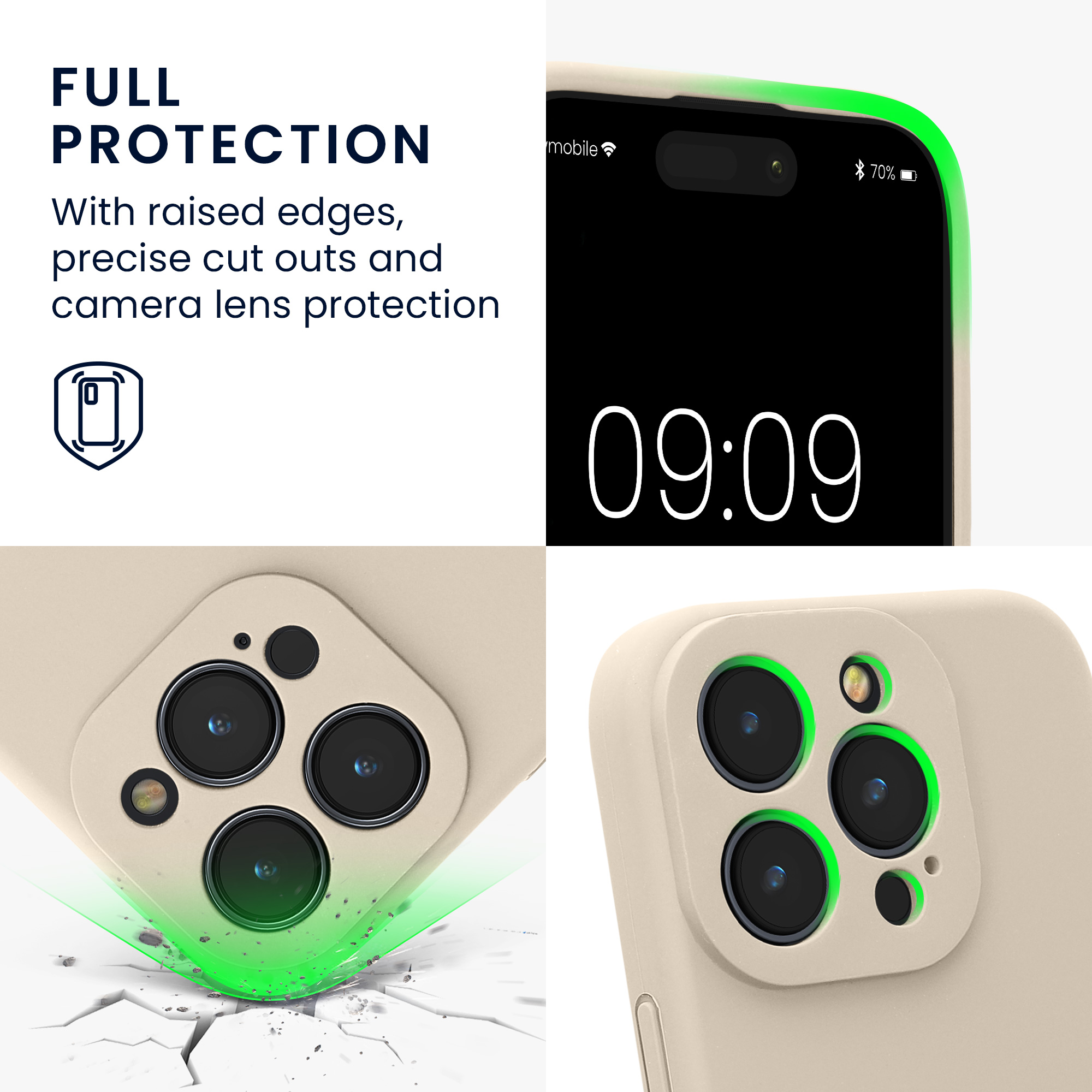Silikonový kryt na mobil Apple iPhone 16 Pro kwmobile - Cream