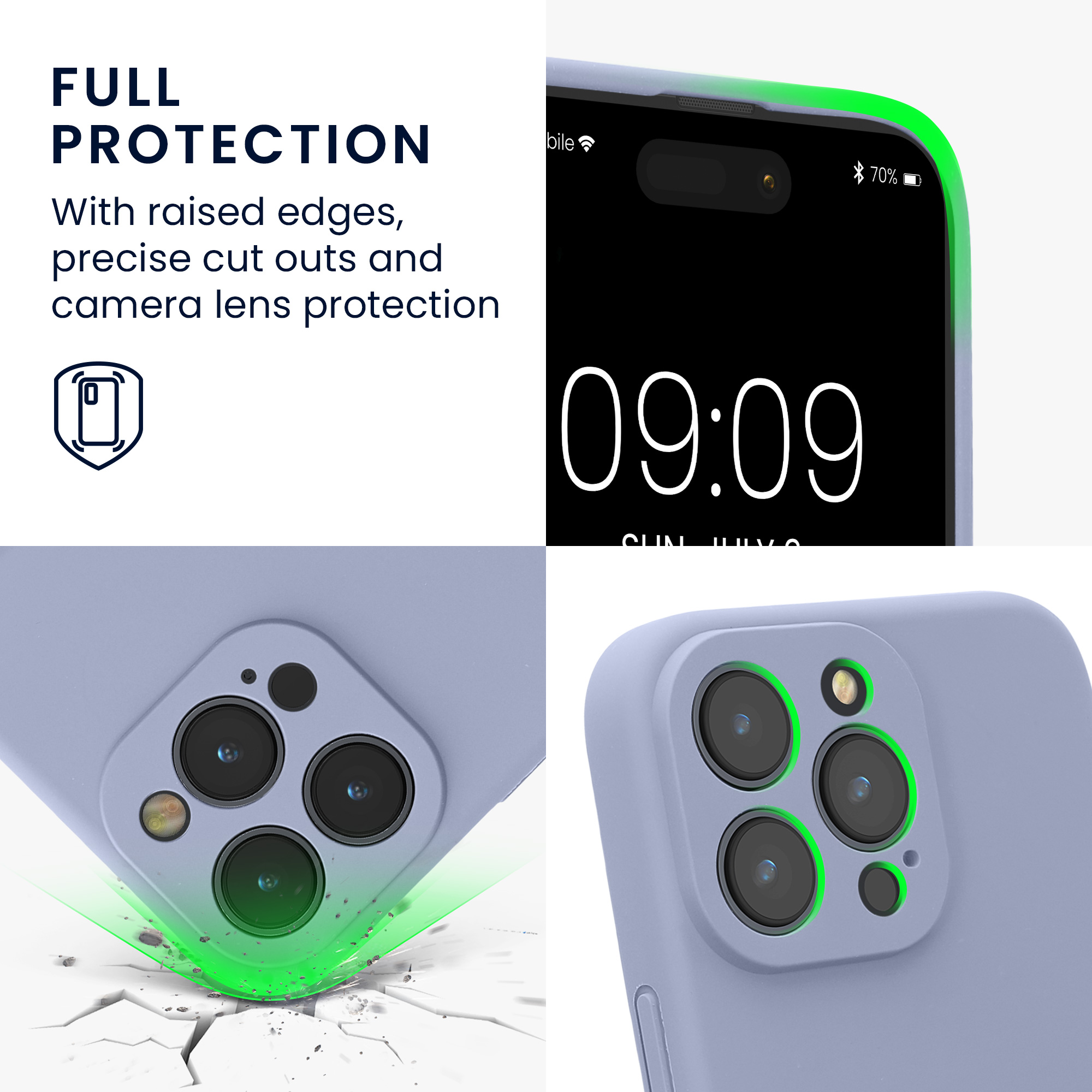 Silikonový kryt Kwmobile pro iPhone 16 Pro Max - světle modrá matná