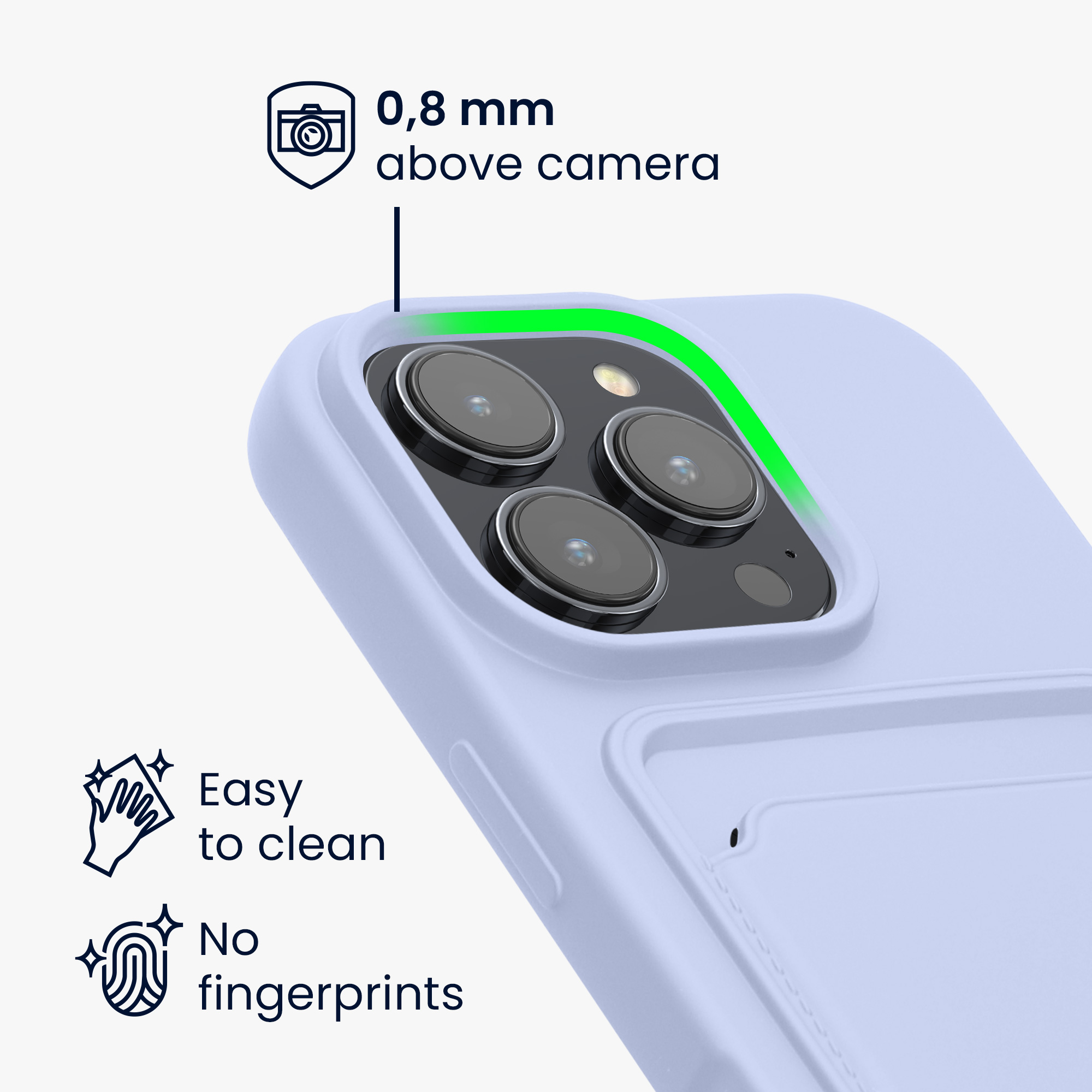 Kryt na mobil s přihrádkou na kartu Apple iPhone 16 Pro kwmobile - levandulová