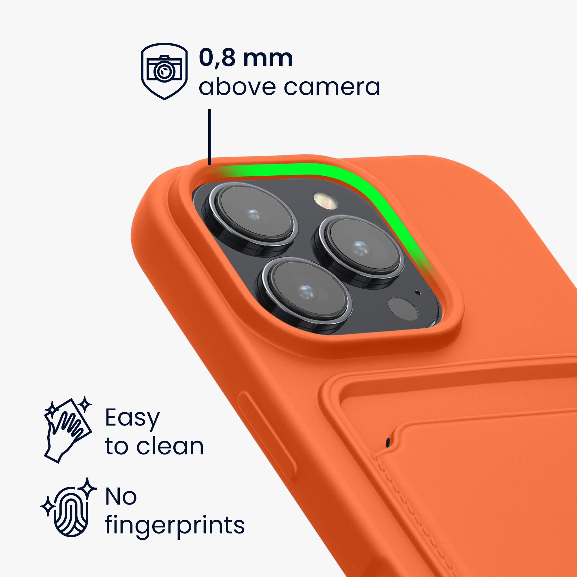 Pouzdro pro Apple iPhone 16 Pro s přihrádkou na kartu kwmobile kapsa na kartu TPU - oranžová