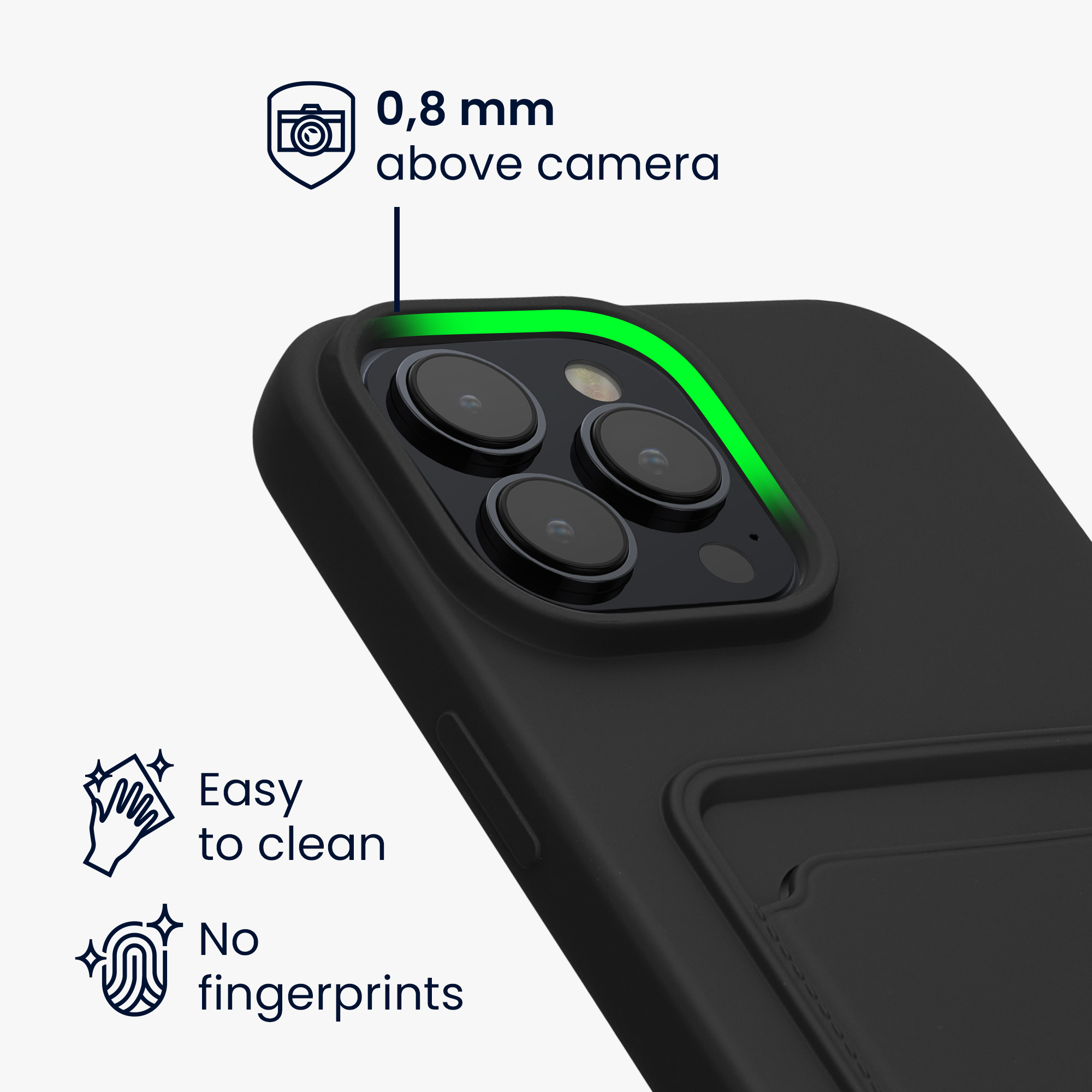 Kryt na mobil s přihrádkou na kartu Apple iPhone 16 Pro Max kwmobile - černá