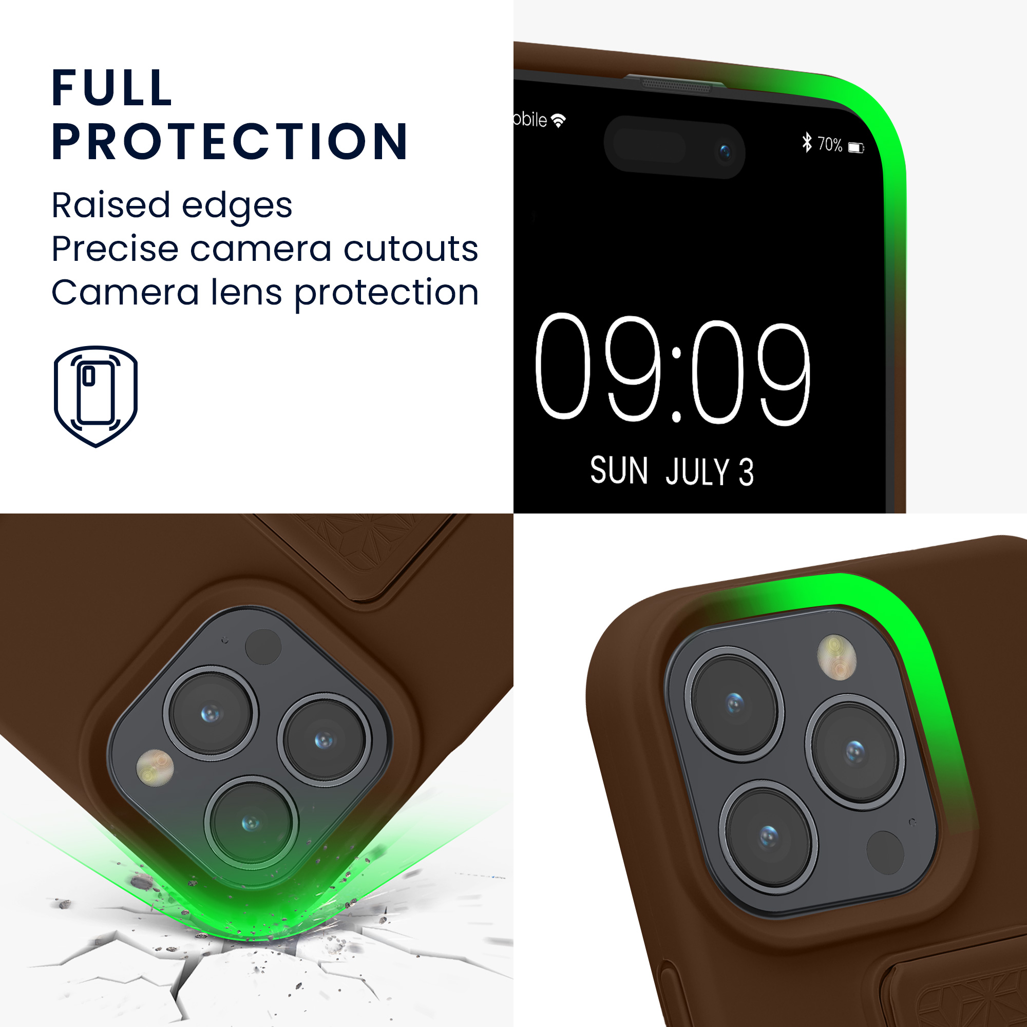 Kryt na mobil s poutkem a stojánkem Apple iPhone 16 Pro kwmobile - hnědá Chocolate
