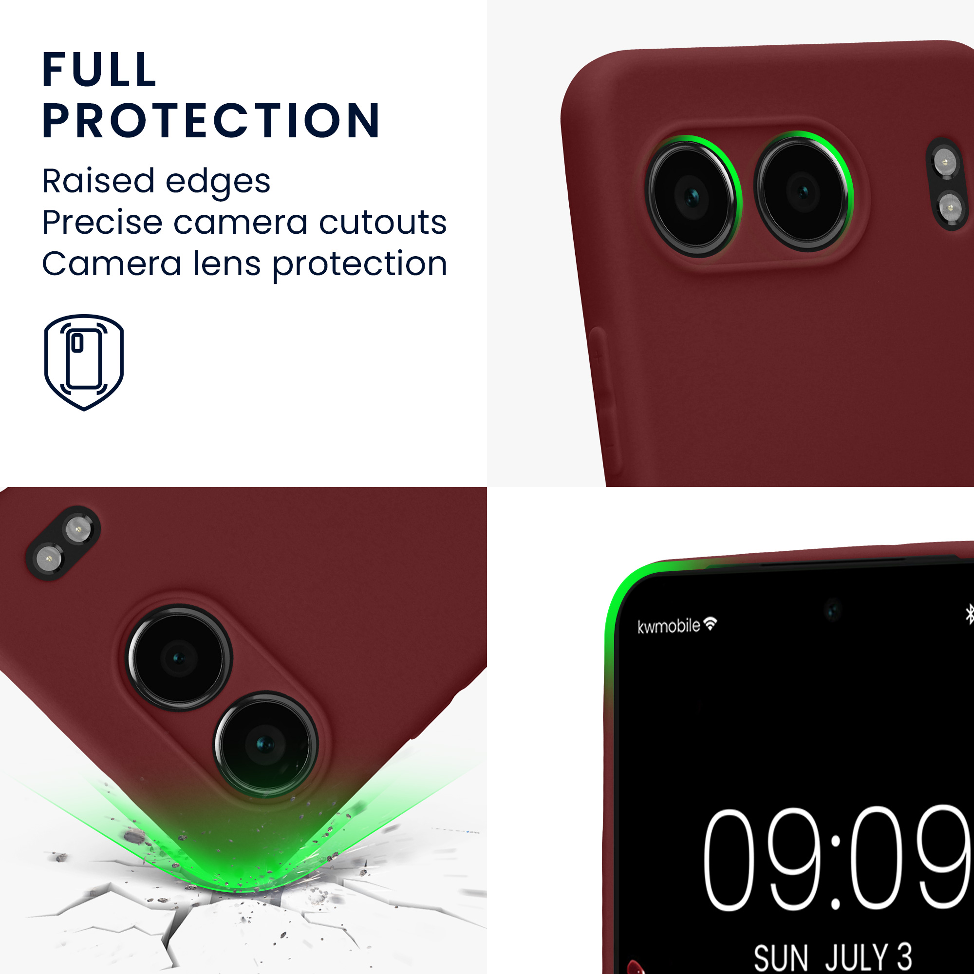 Kwmobile Silikonový kryt OnePlus Nord 4 5G bordeaux fialová
