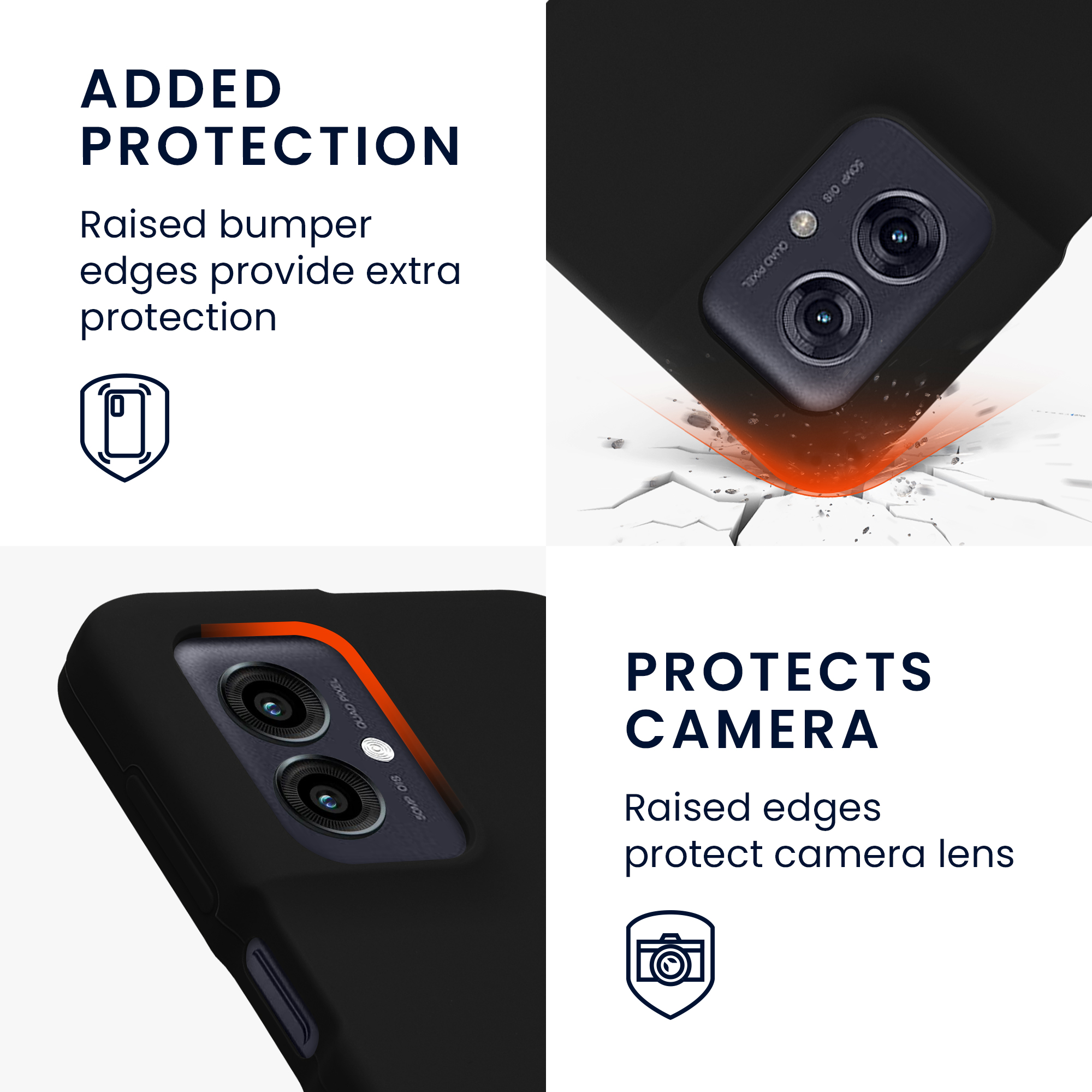 Silikonový kryt kwmobile pro Motorola Moto G55 5G - Černá