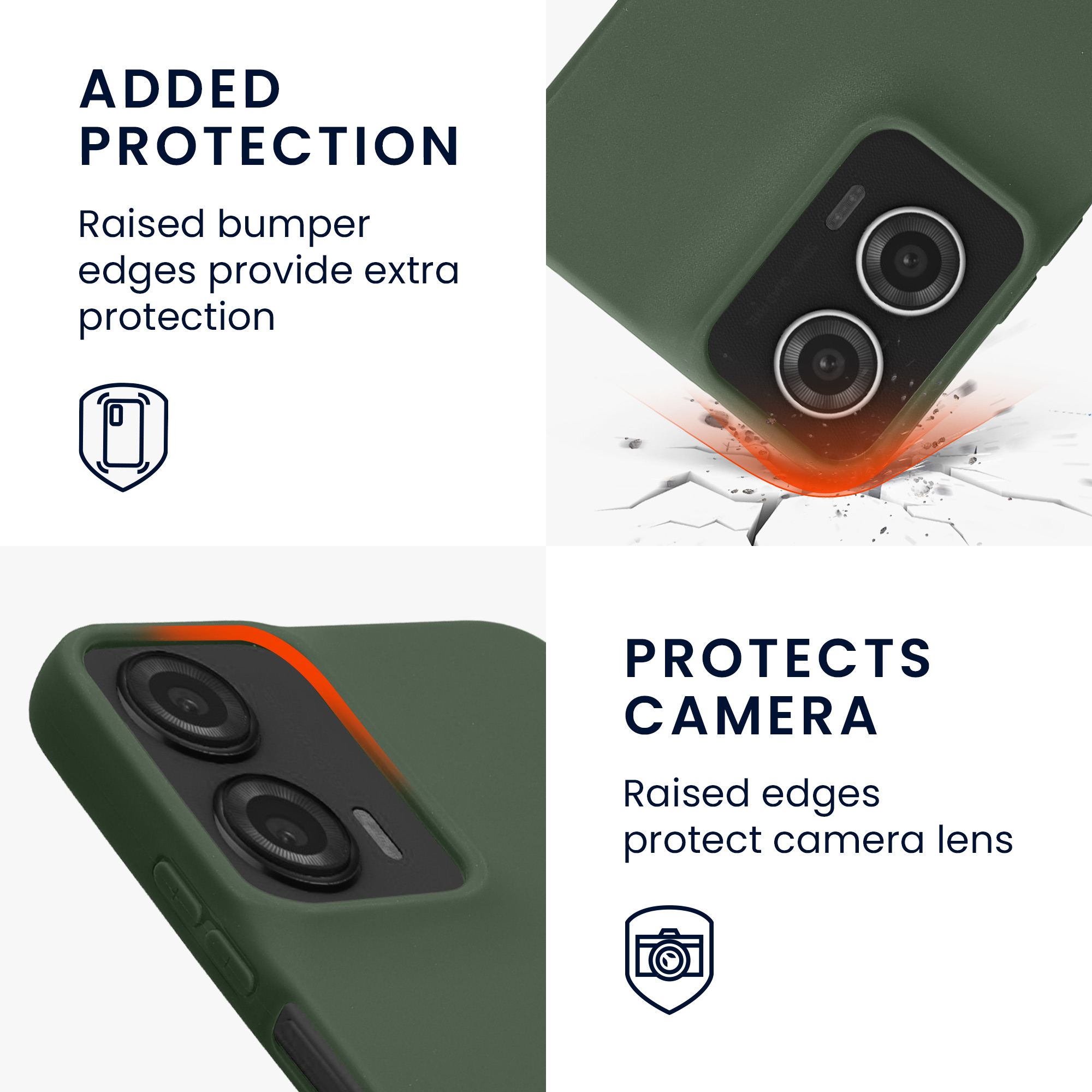 Silikonový kryt kwmobile pro Motorola Moto G35 5G - Tmavě zelená