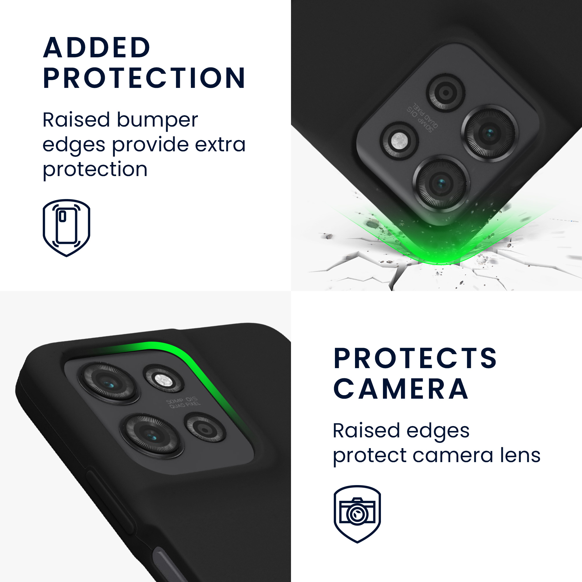 Kwmobile Silikonový kryt Motorola Moto G75 5G černá