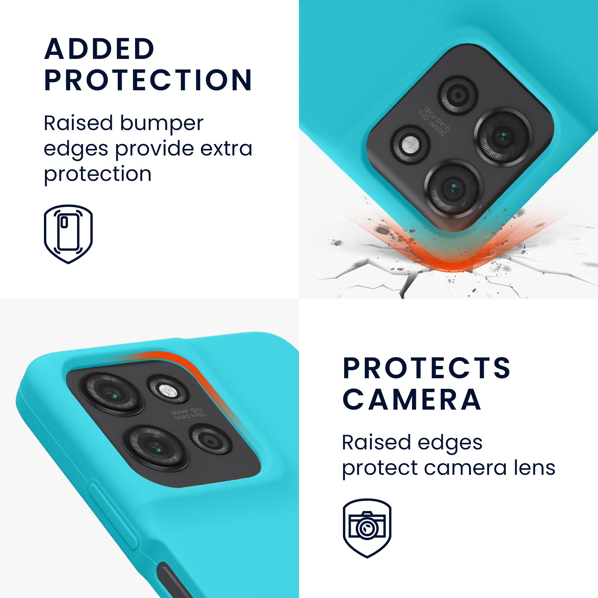 Kwmobile Silikonový kryt Motorola Moto G75 5G ledově modrá