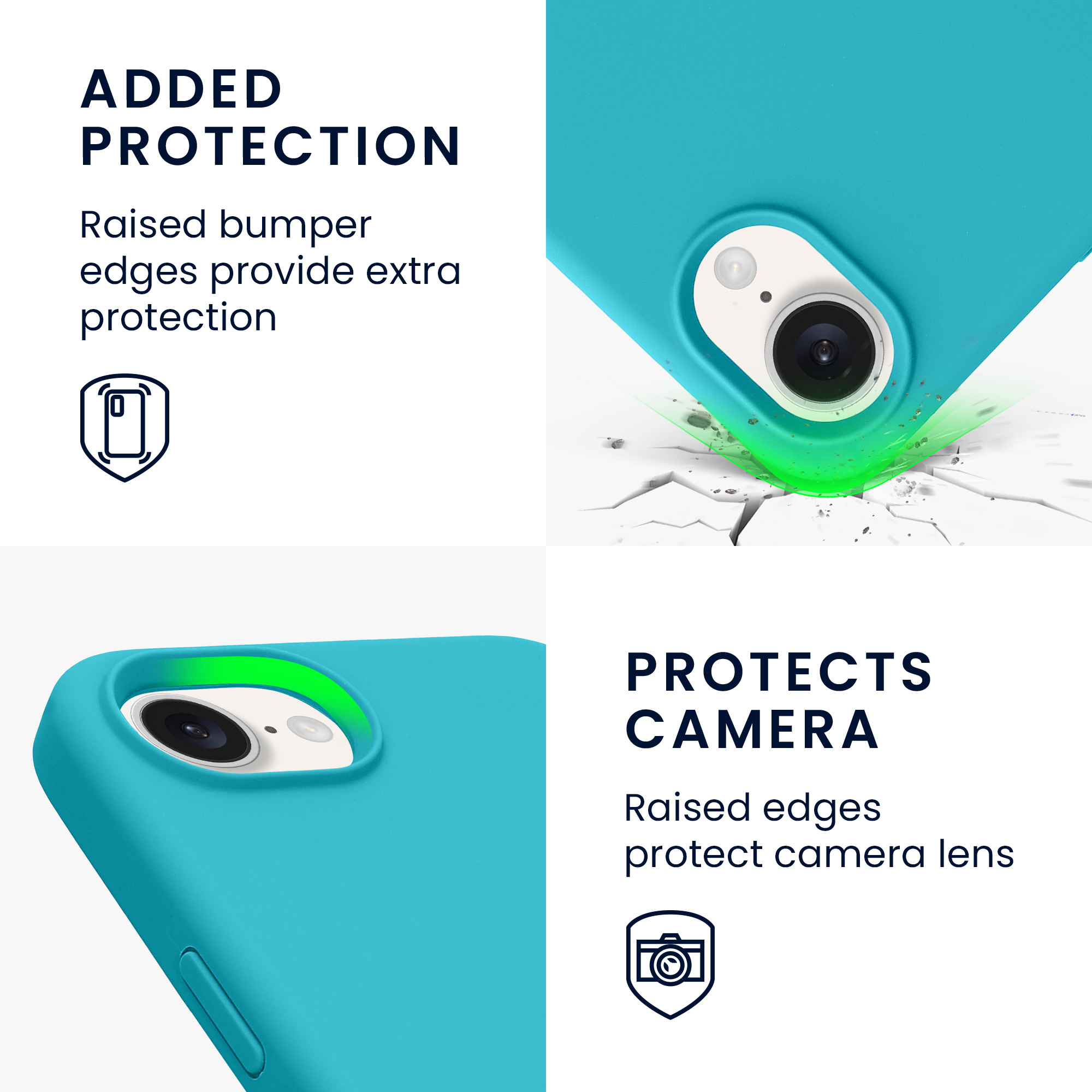Silikonový kryt Kwmobile pro iPhone 17e / 16e - wireless charging cool glacier