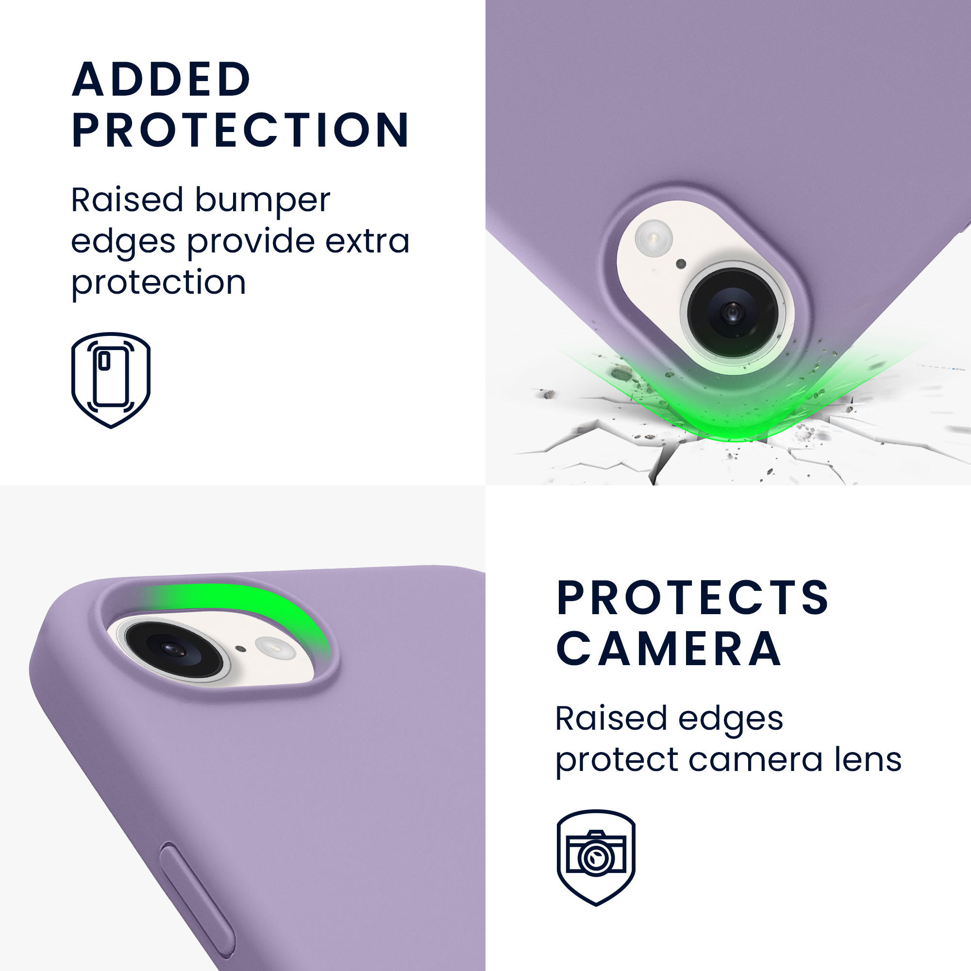Silikonový kryt kwmobile pro Apple iPhone 17e / iPhone 16e - fialová