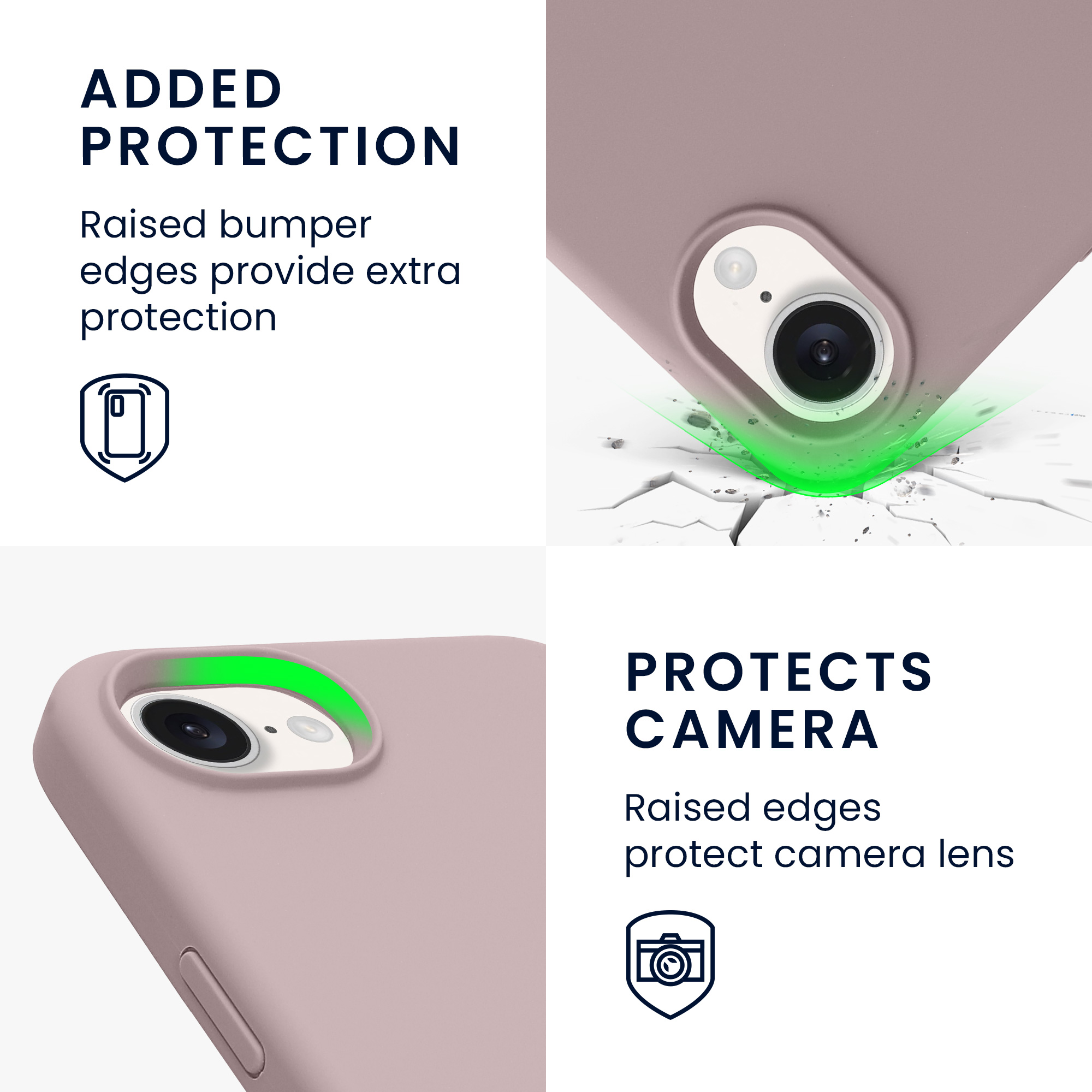 Silikonový kryt Kwmobile pro iPhone 17e / 16e - wireless charging nude lilac