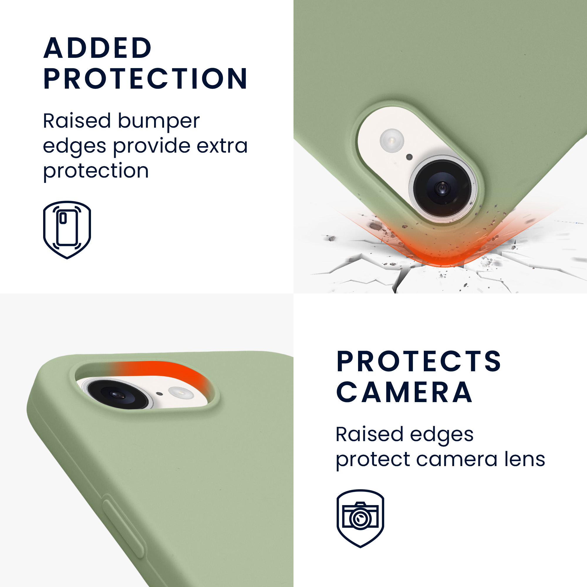 Pouzdro pro Apple iPhone 17e / iPhone 16e kwmobile silikonové - měkký mechově zelená