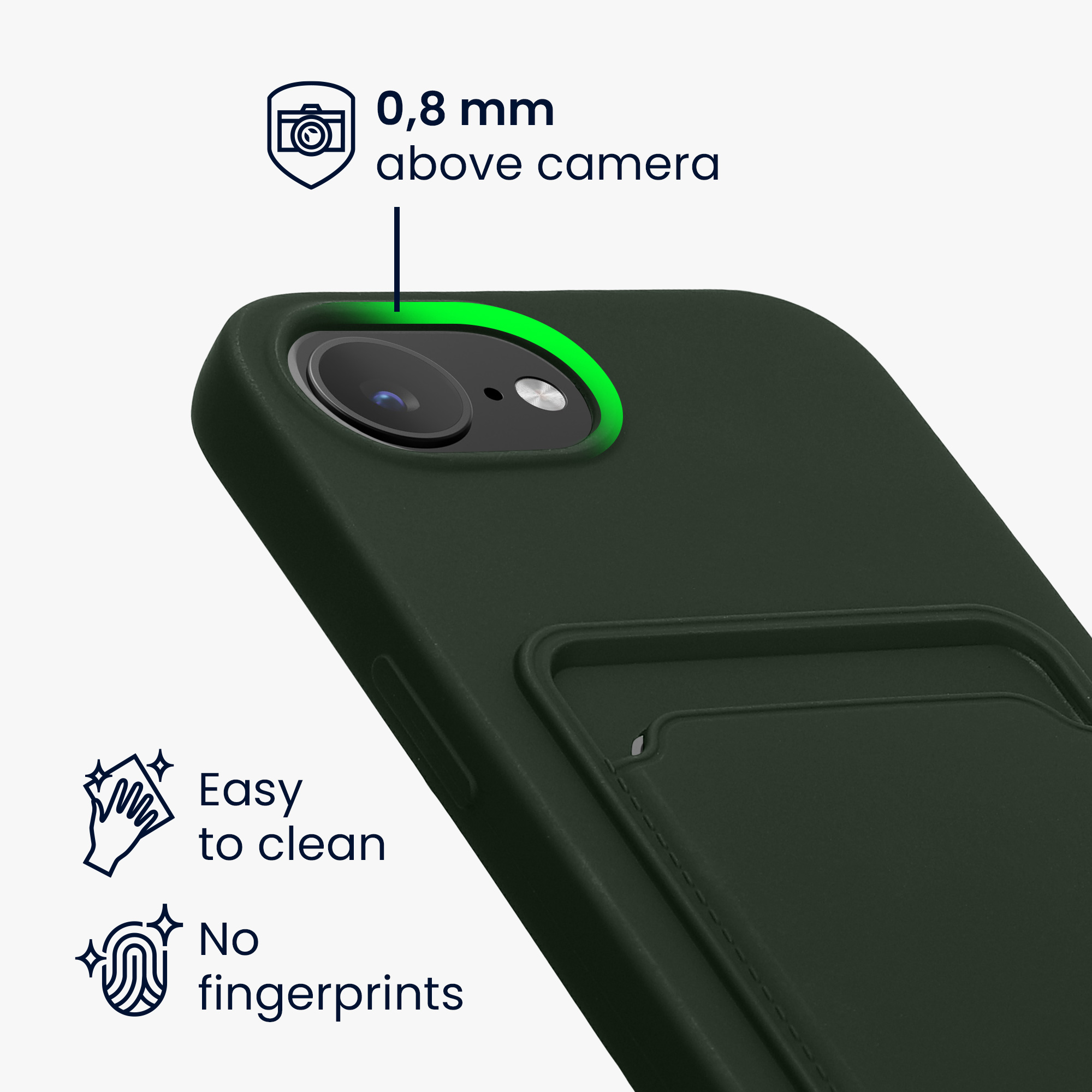 Silikonový kryt kwmobile pro Apple iPhone 17e / iPhone 16e - zelená