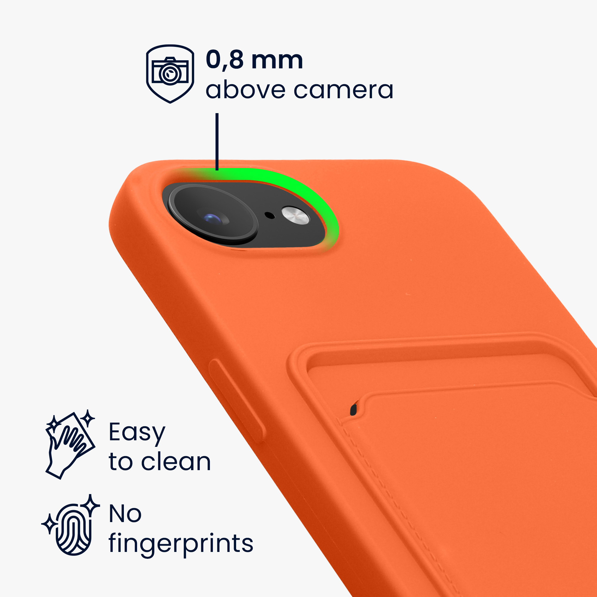 Silikonový kryt kwmobile pro Apple iPhone 17e / iPhone 16e - oranžová