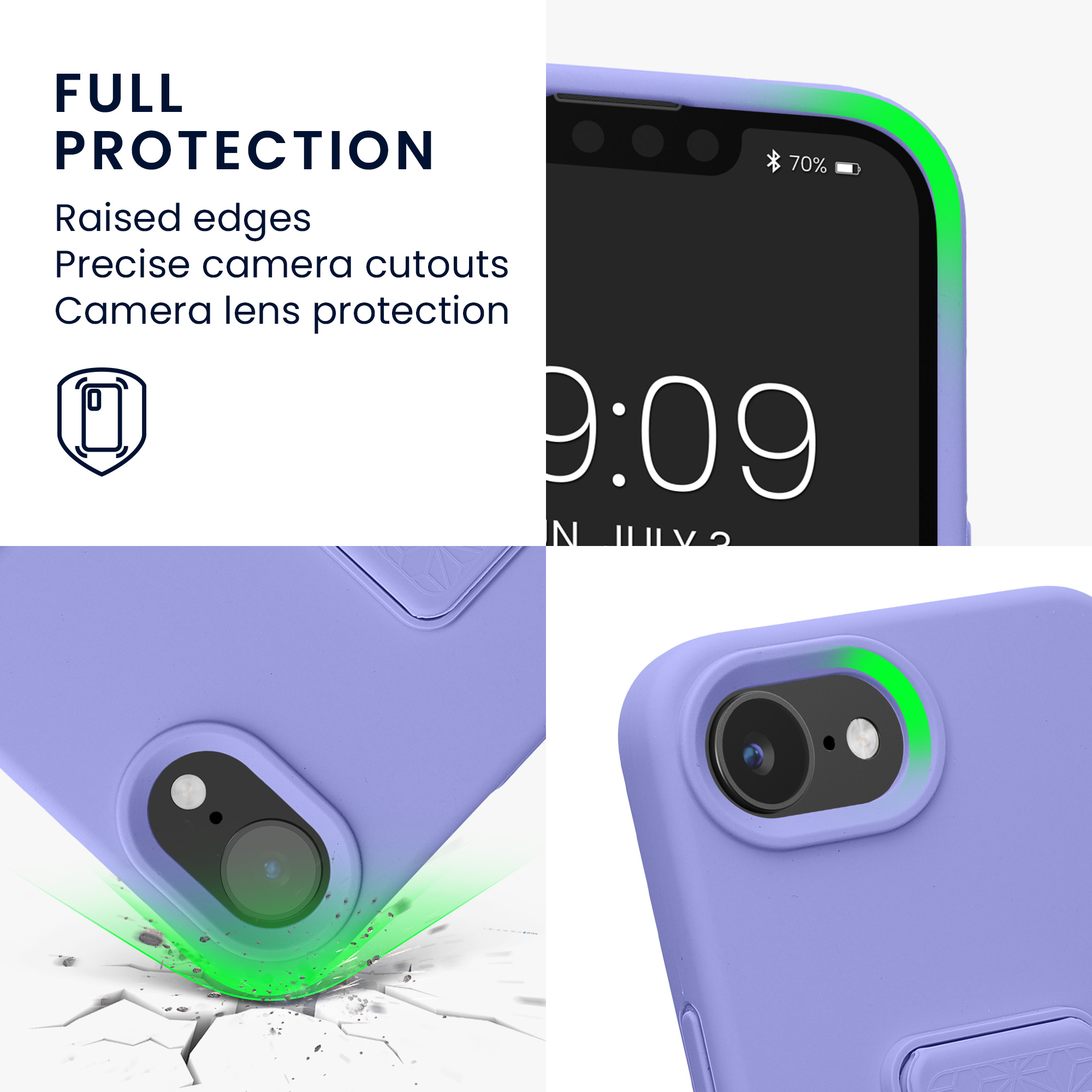 Silikonový kryt Kwmobile pro iPhone 17e / 16e - levandulová