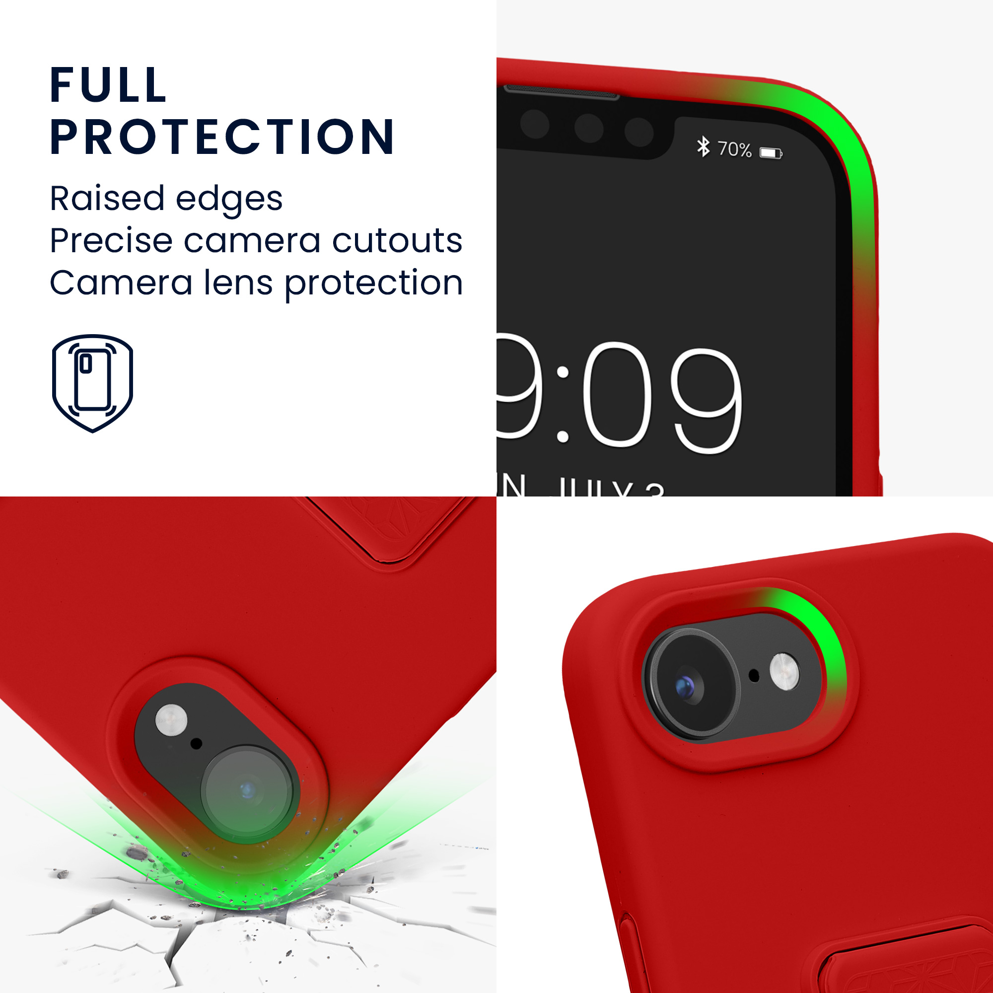 Silikonový kryt Kwmobile pro iPhone 17e / 16e - červená