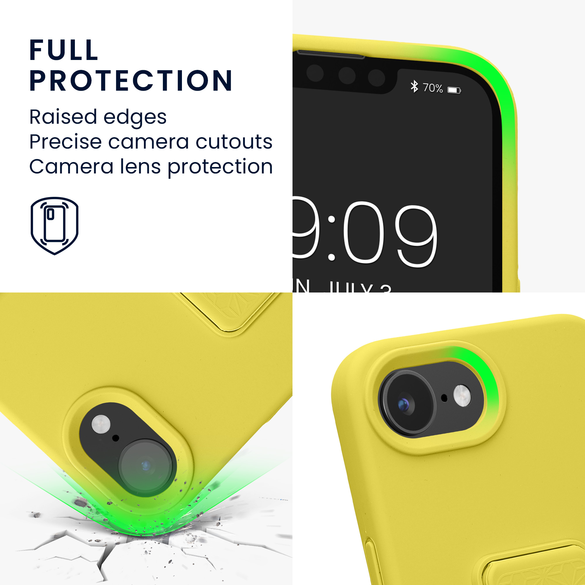 Silikonový kryt kwmobile pro Apple iPhone 17e / iPhone 16e - žlutá