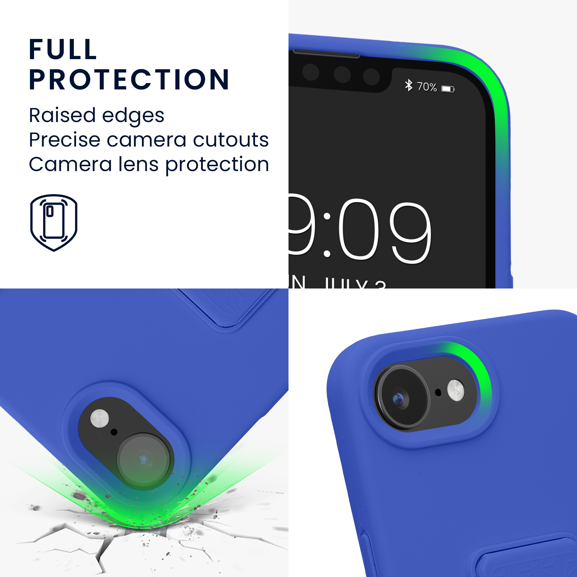 Silikonový kryt kwmobile pro Apple iPhone 17e / iPhone 16e - modrá