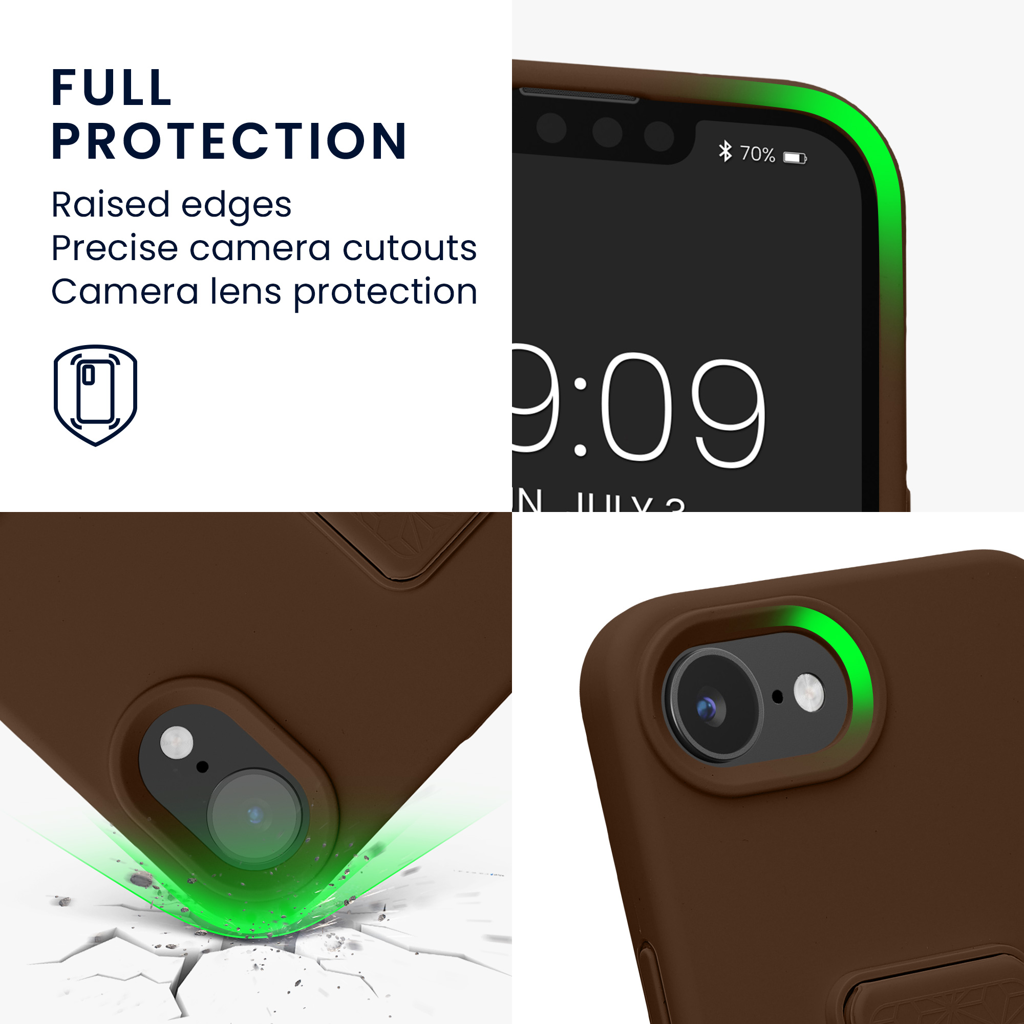 Silikonový kryt Kwmobile pro iPhone 17e / 16e - čokoládová
