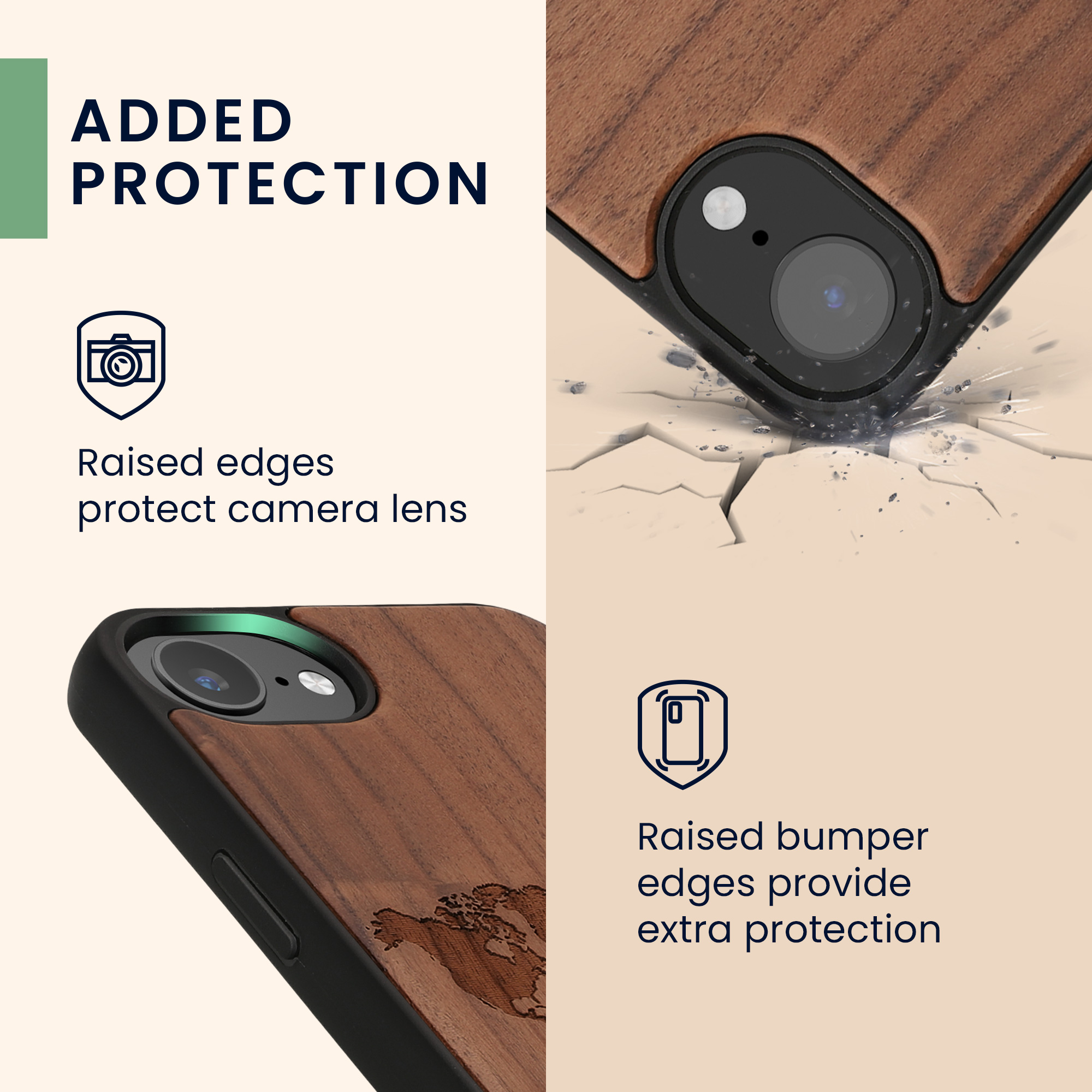 Dřevěný kryt Kwmobile pro iPhone 17e / 16e - tmavě hnědá