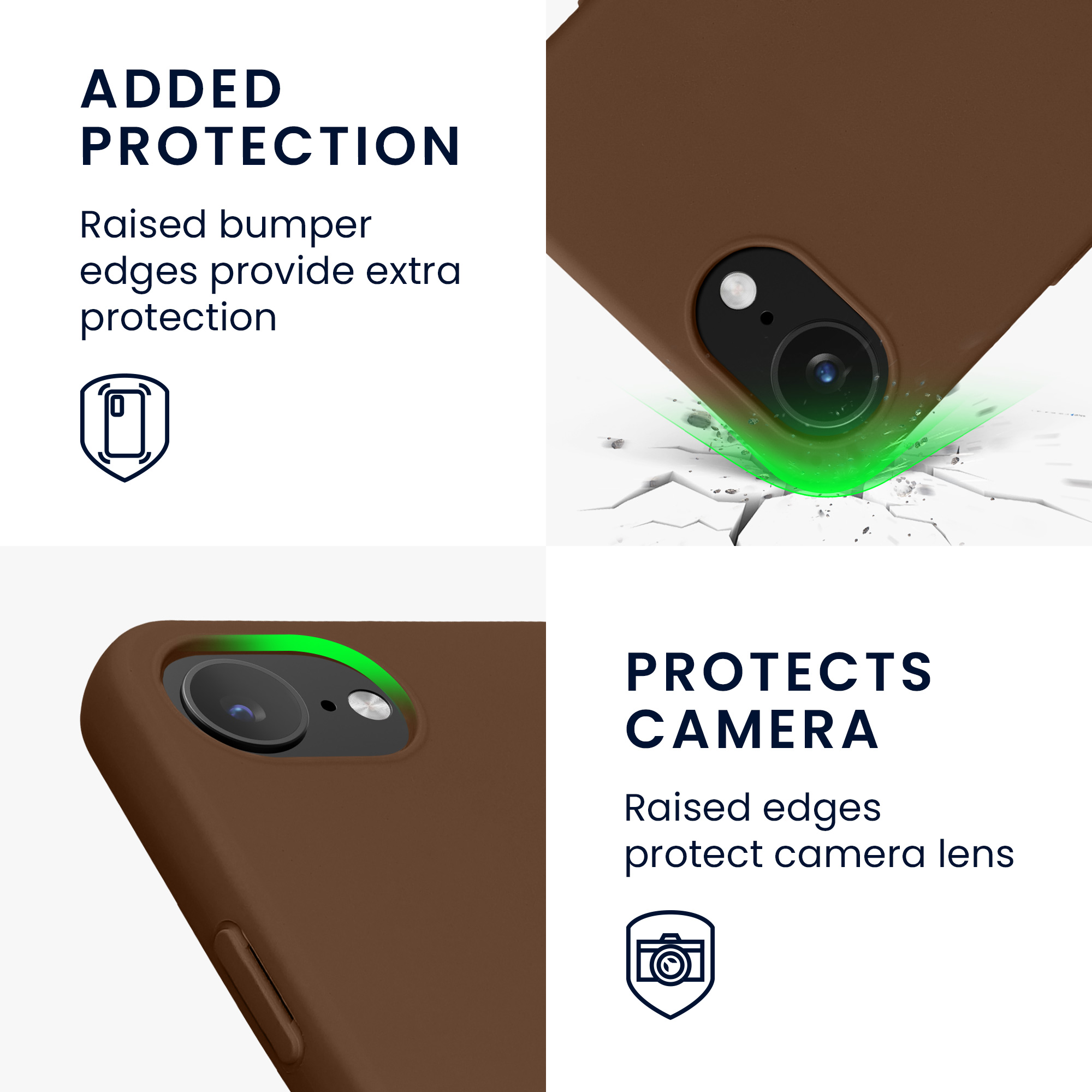 Pouzdro pro Apple iPhone 17e / iPhone 16e kwmobile tenké ochranné silikonové - čokoládová