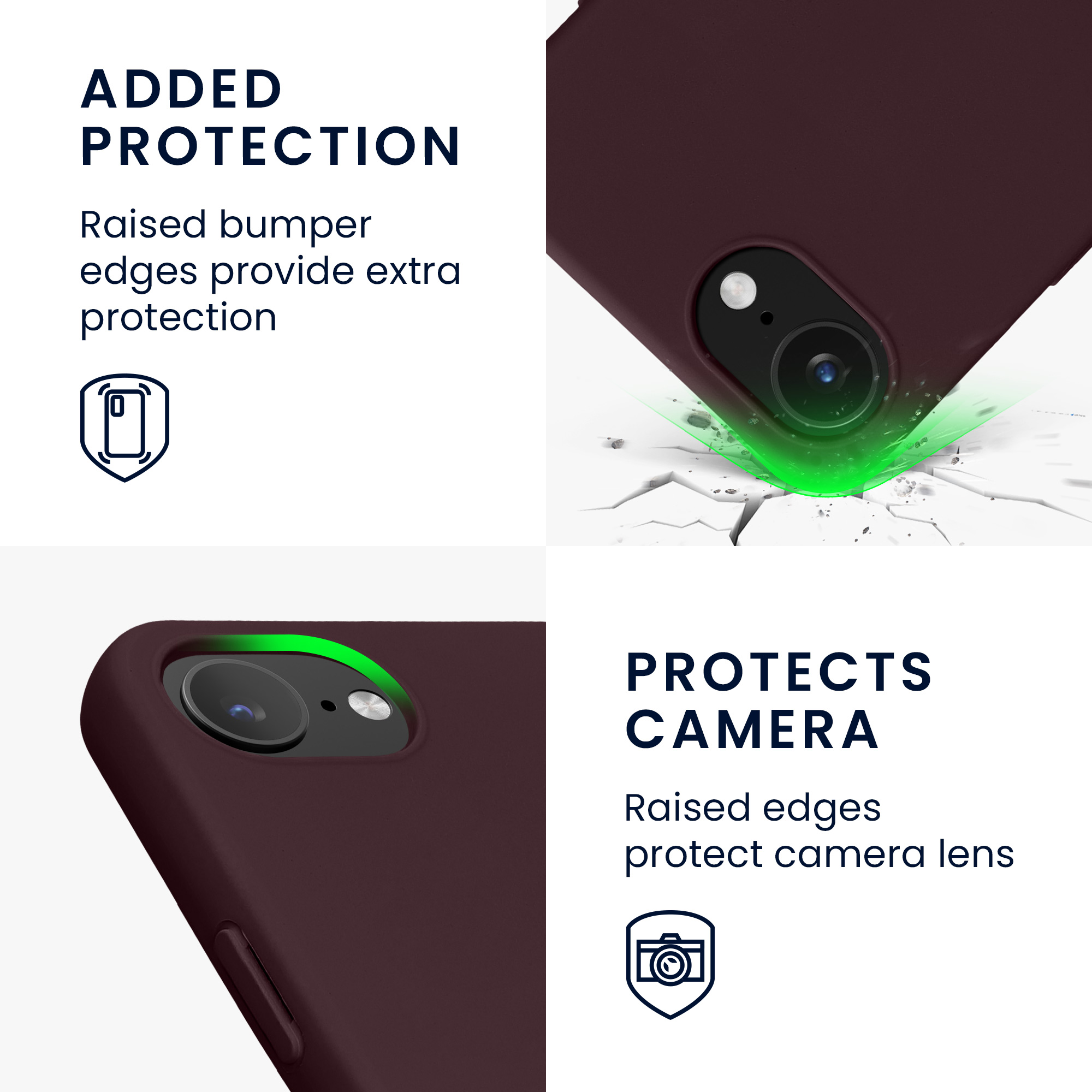 Pouzdro pro Apple iPhone 17e / iPhone 16e kwmobile tenké ochranné silikonové - vínově fialová