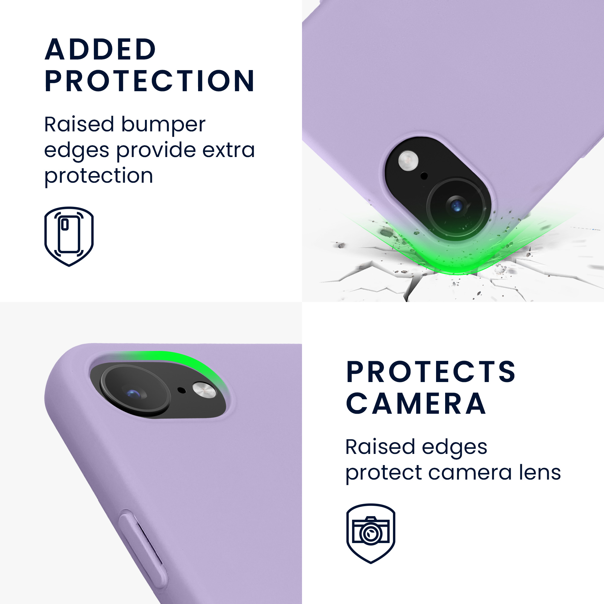 Pouzdro pro Apple iPhone 17e / iPhone 16e kwmobile tenké ochranné silikonové - levandulová