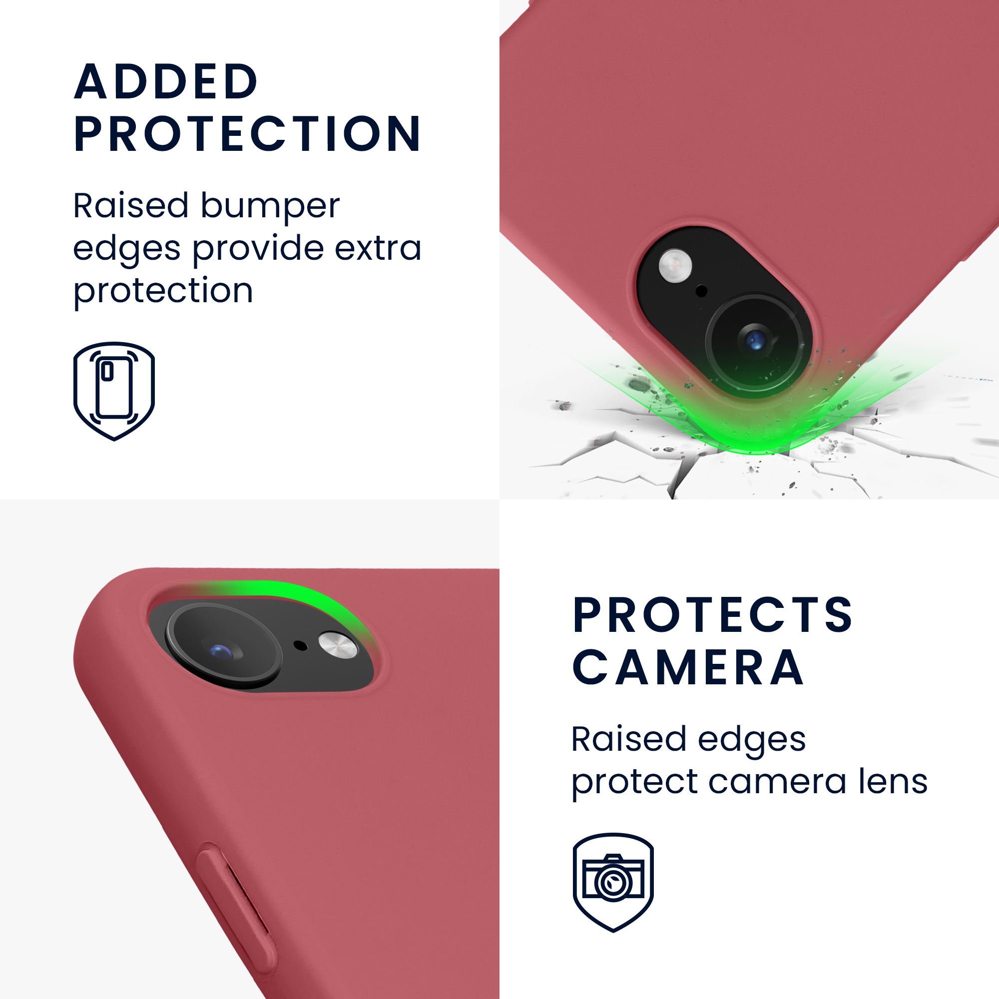 Pouzdro pro Apple iPhone 17e / iPhone 16e kwmobile tenké ochranné silikonové - tmavě starorůžová