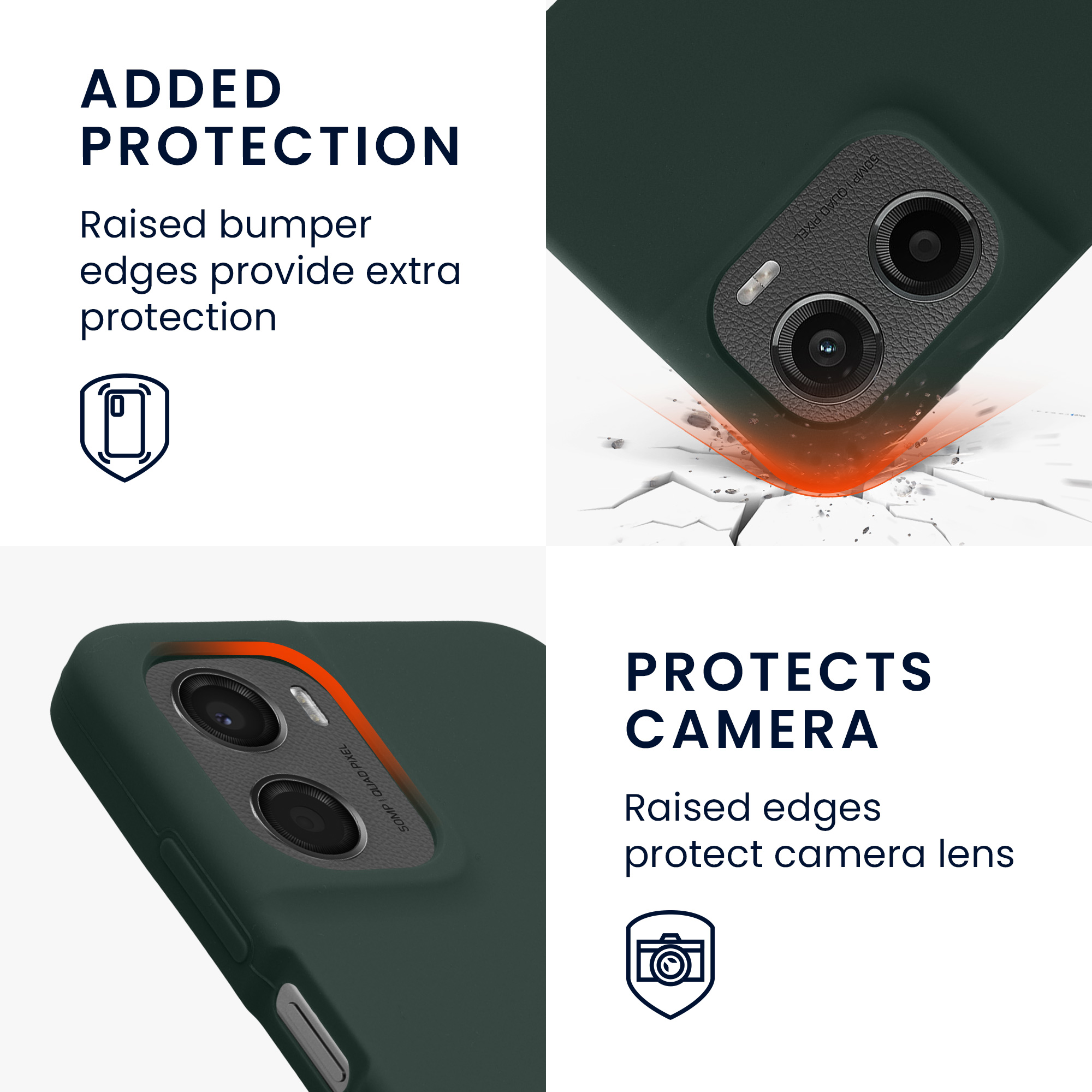 Silikonový kryt kwmobile pro Motorola Moto G05 / Moto E15 - Mechově zelená