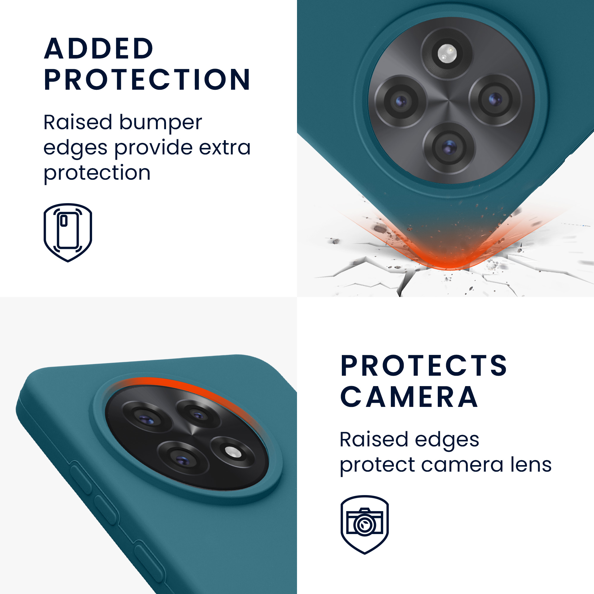 Kryt na mobil OnePlus 13R kwmobile Soft Cover petrolejová