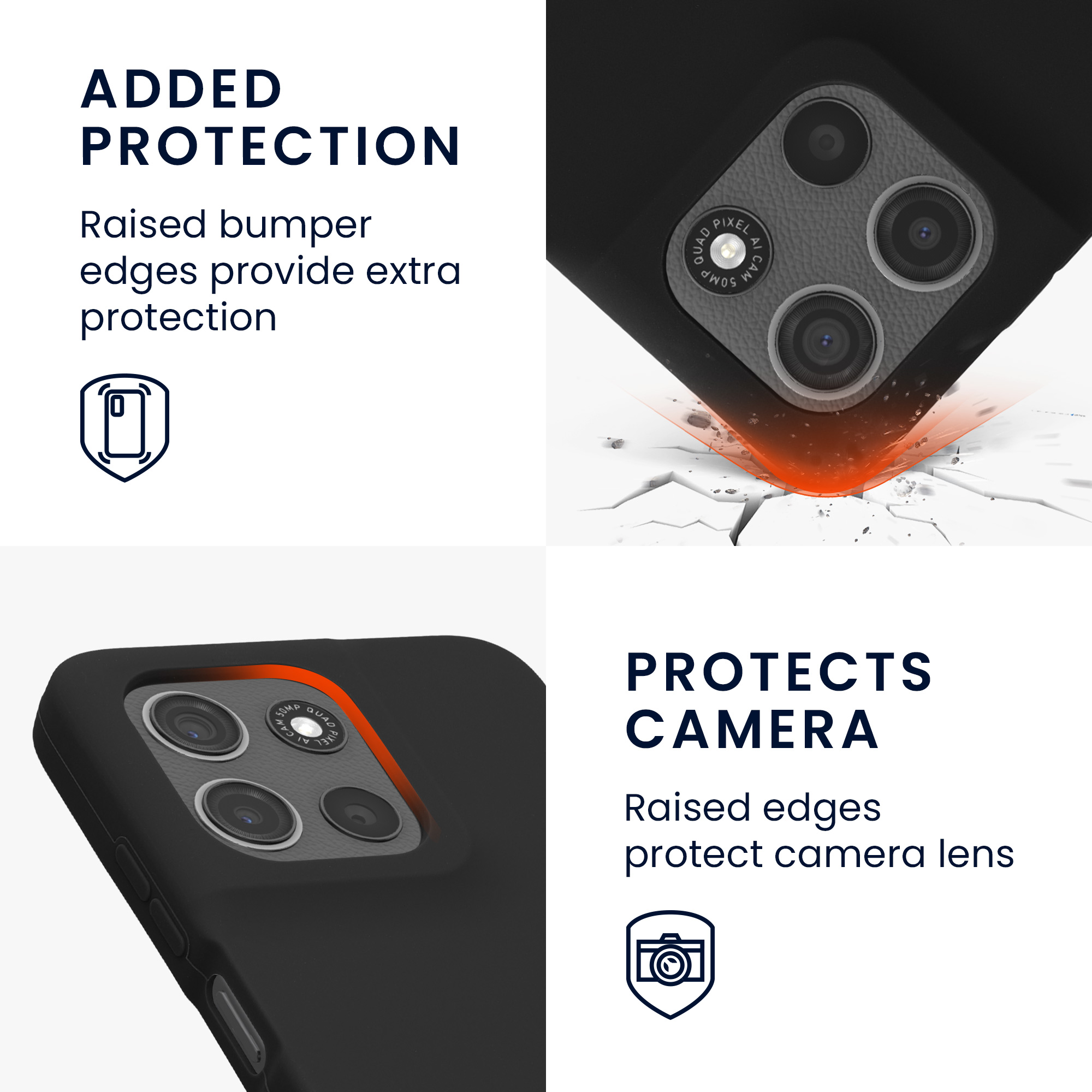 Silikonový kryt kwmobile pro Motorola Moto G15 - Černá