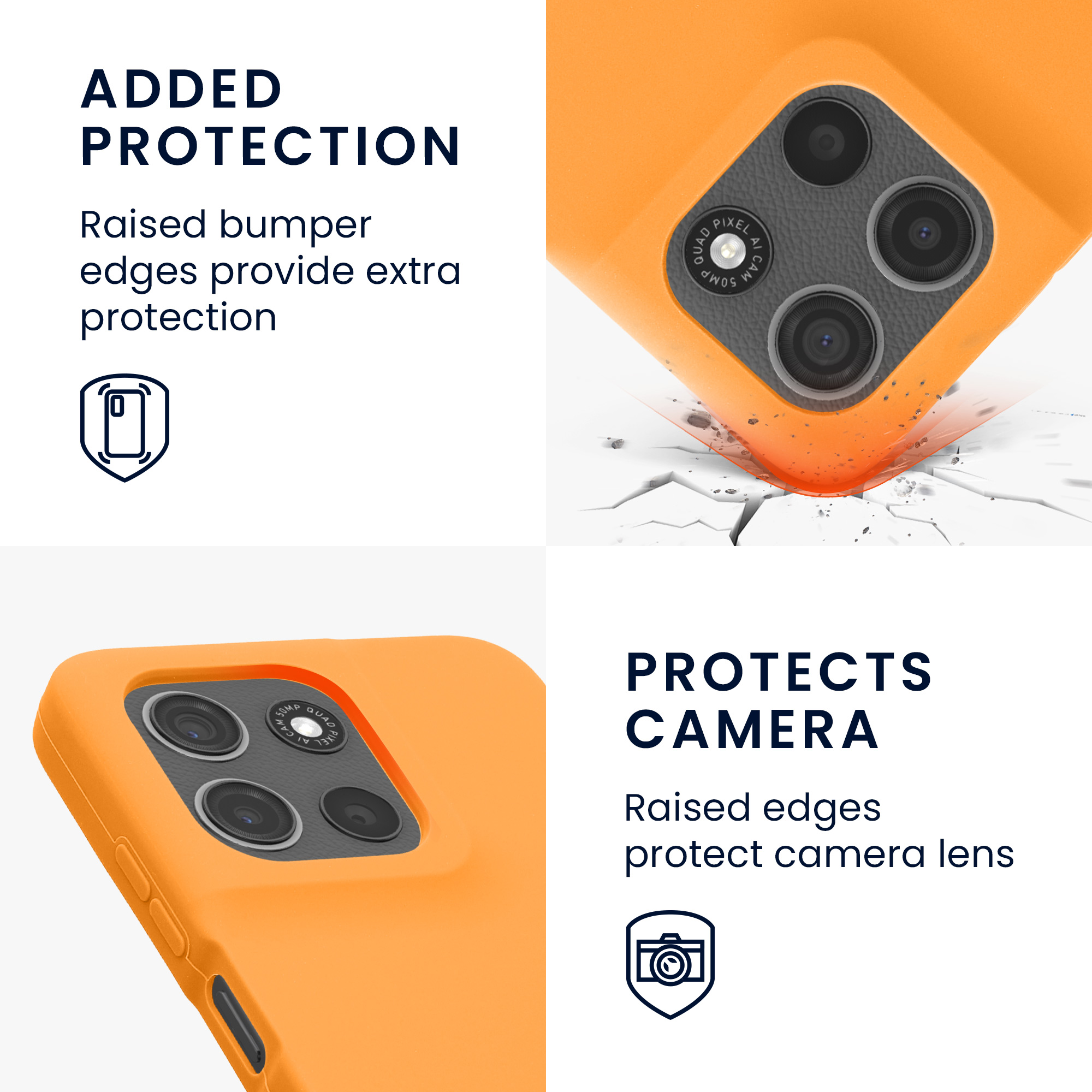 Silikonový kryt kwmobile pro Motorola Moto G15 - Šťavnatě oranžová