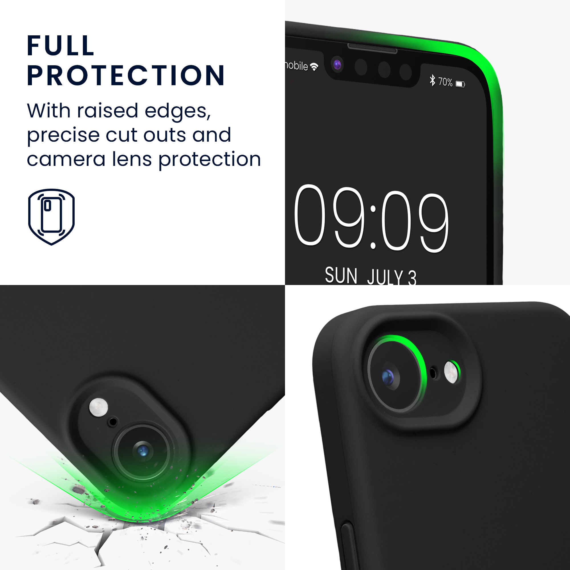 Pouzdro pro Apple iPhone 17e / iPhone 16e kwmobile tenké silikonové - černá