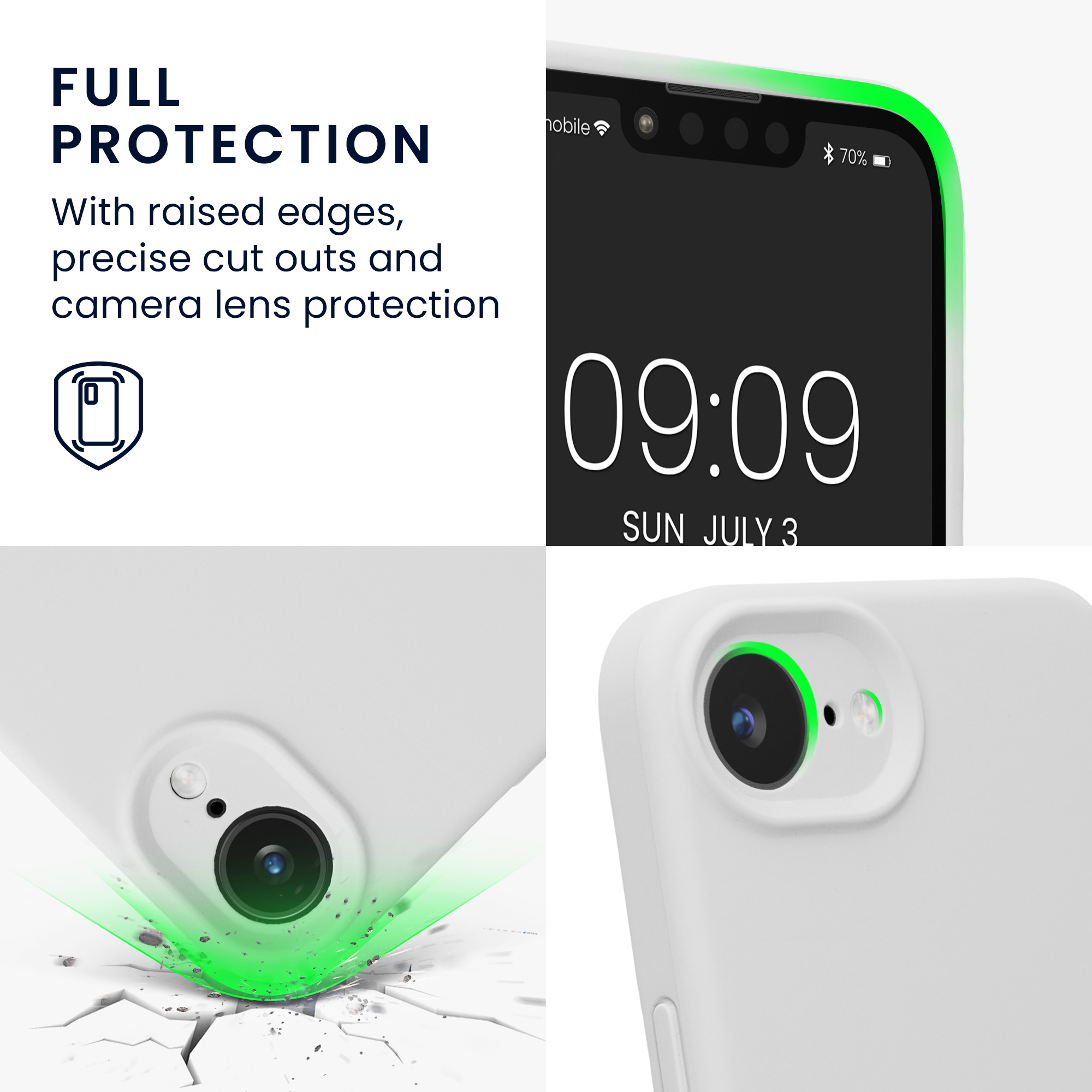 Pouzdro pro Apple iPhone 17e / iPhone 16e kwmobile tenké silikonové - bílá