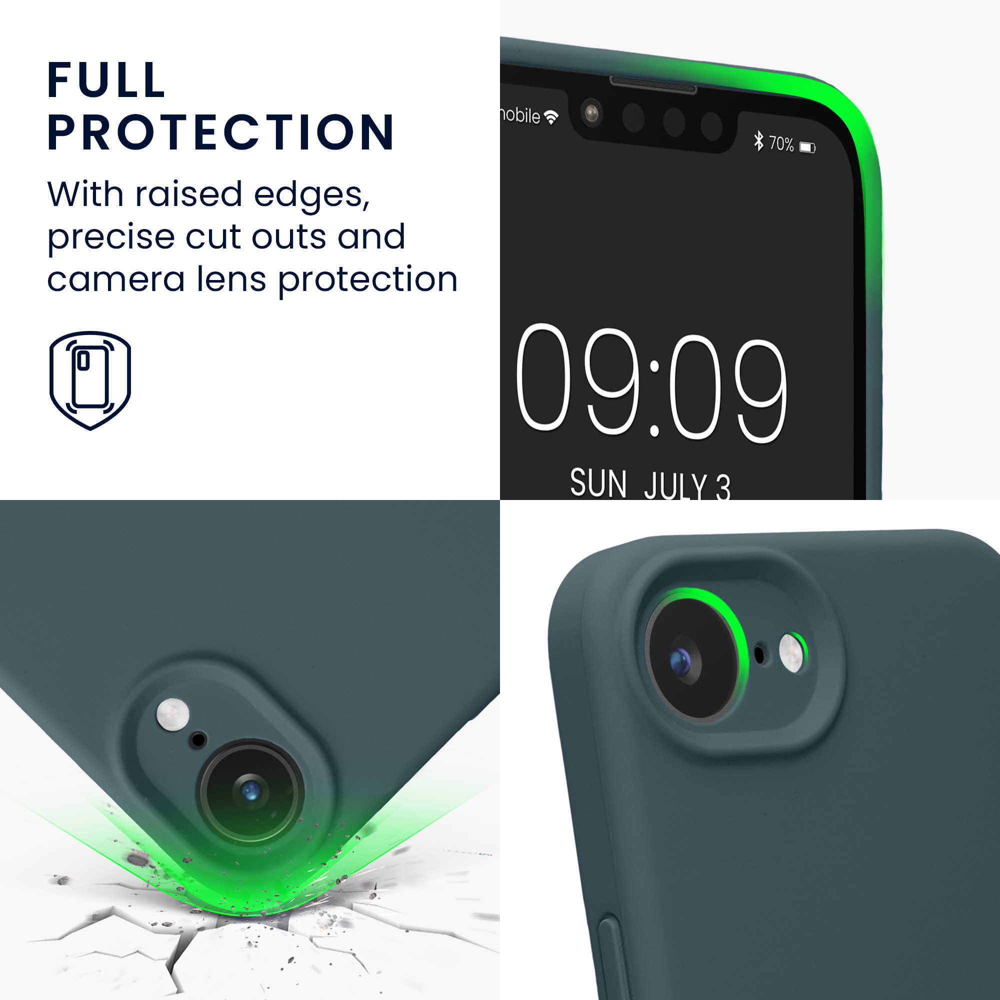 Silikonový kryt Kwmobile pro iPhone 17e / 16e - tmavě šedá