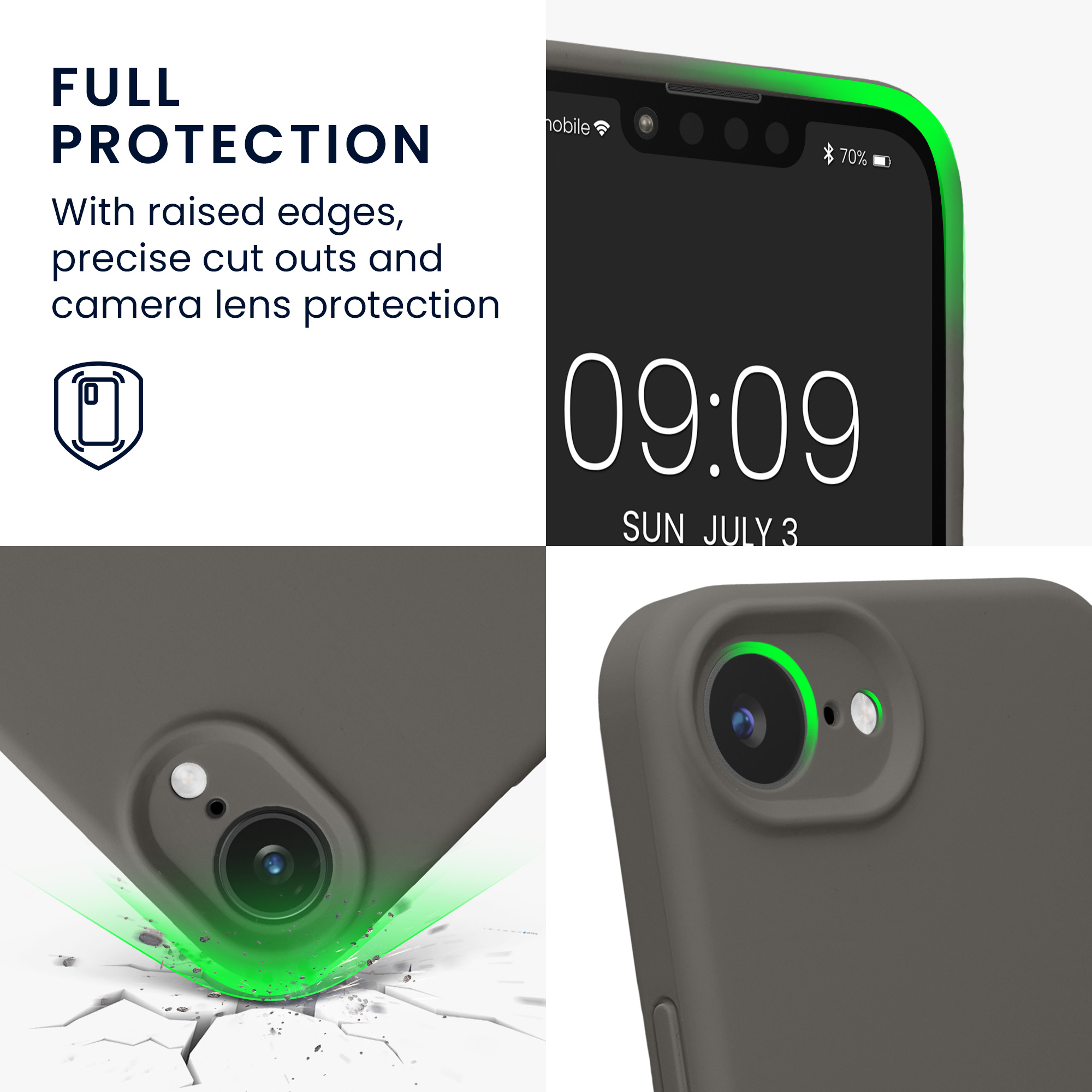 Pouzdro pro Apple iPhone 17e / iPhone 16e kwmobile tenké silikonové - šedobéžová