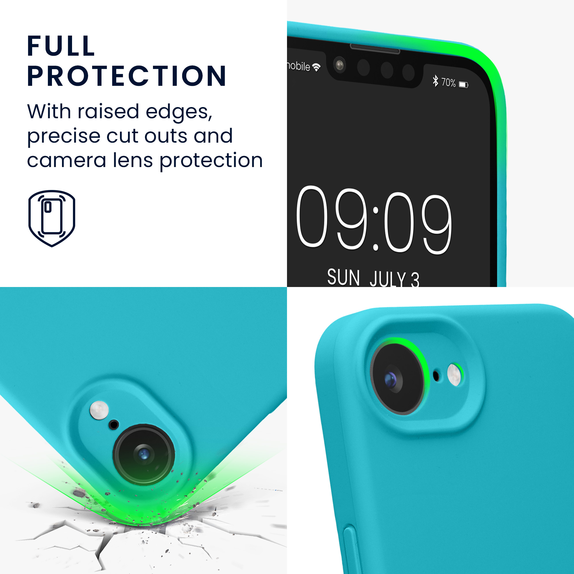 Pouzdro pro Apple iPhone 17e / iPhone 16e kwmobile tenké silikonové - ledově modrá
