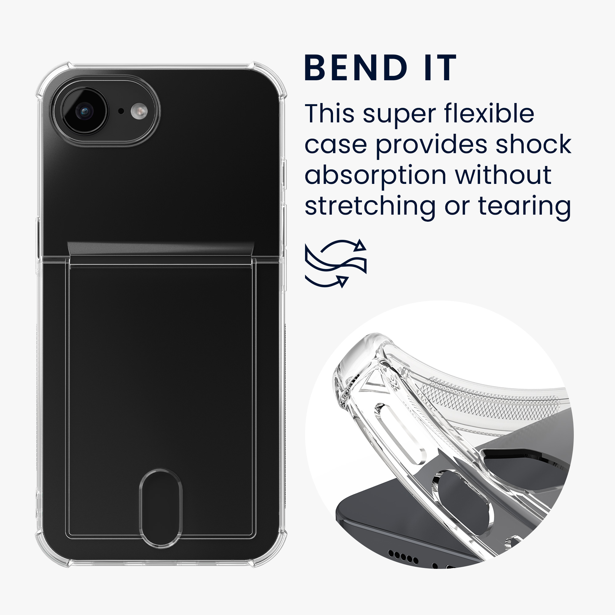 Silikonový kryt kwmobile pro Apple iPhone 17e / iPhone 16e - transparentní