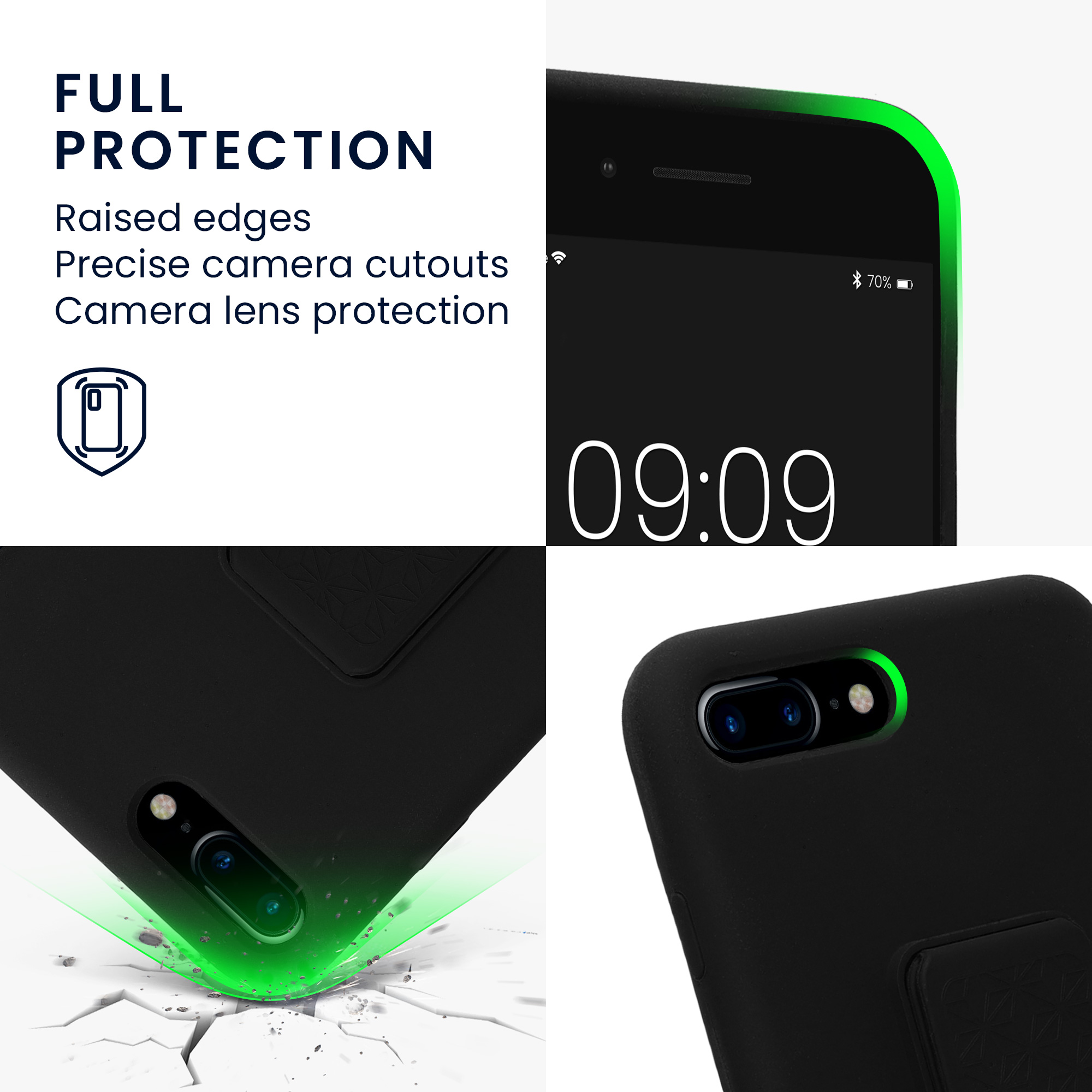 Silikonový kryt kwmobile pro Apple iPhone 7 Plus / iPhone 8 Plus - černá