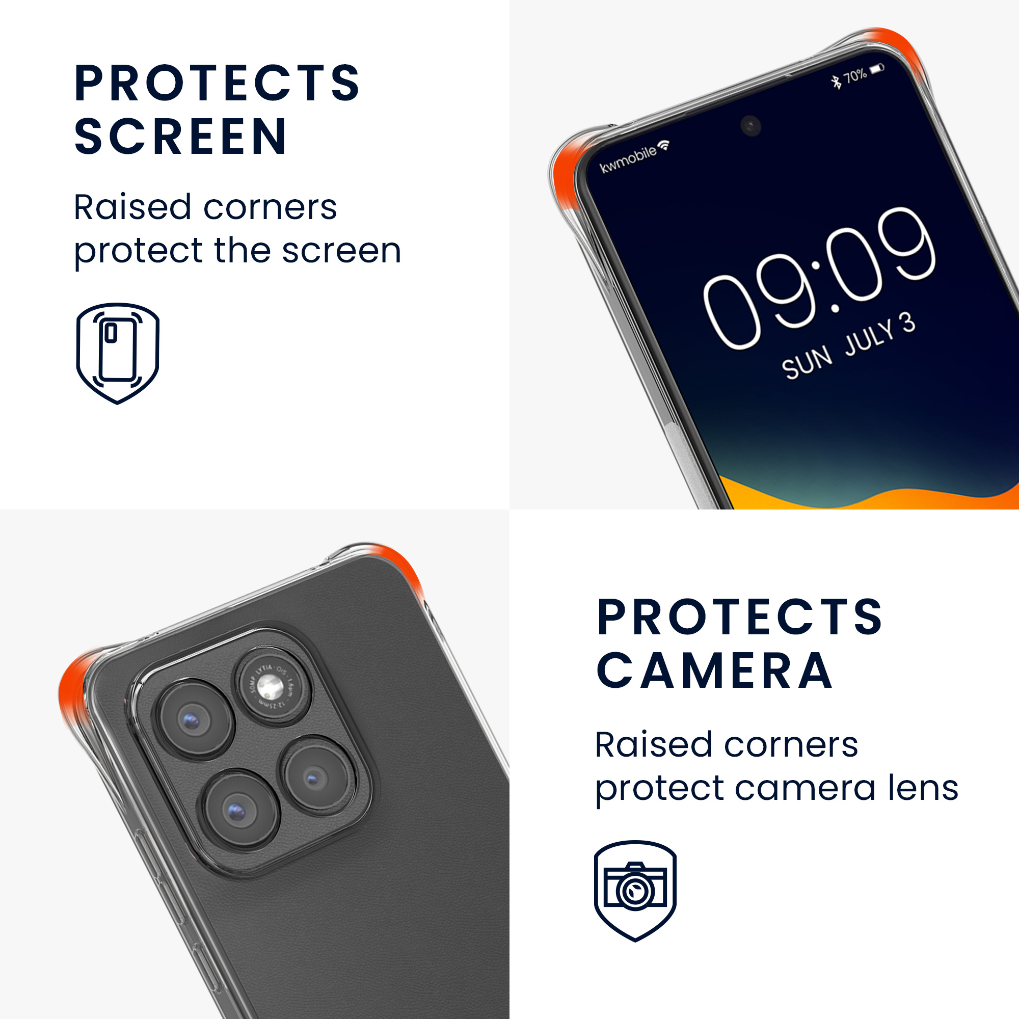 Kwmobile Crossbody pouzdro Motorola Moto G86 5G černá / transparentní