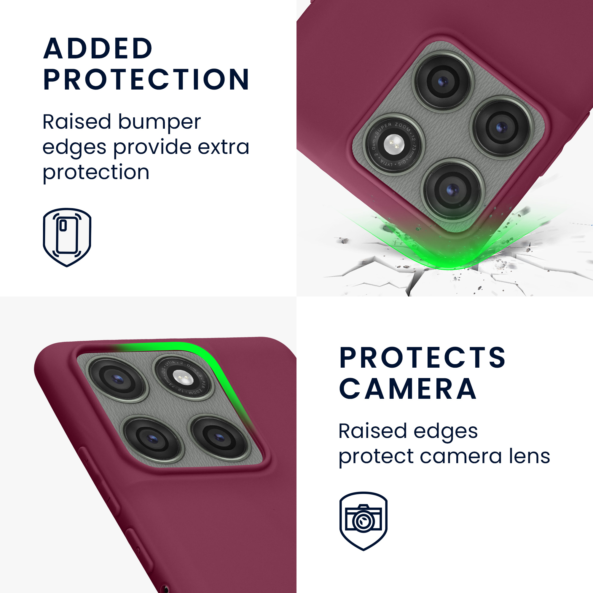 Kryt na mobil Motorola Edge 60 Pro kwmobile TPU purpurová magenta