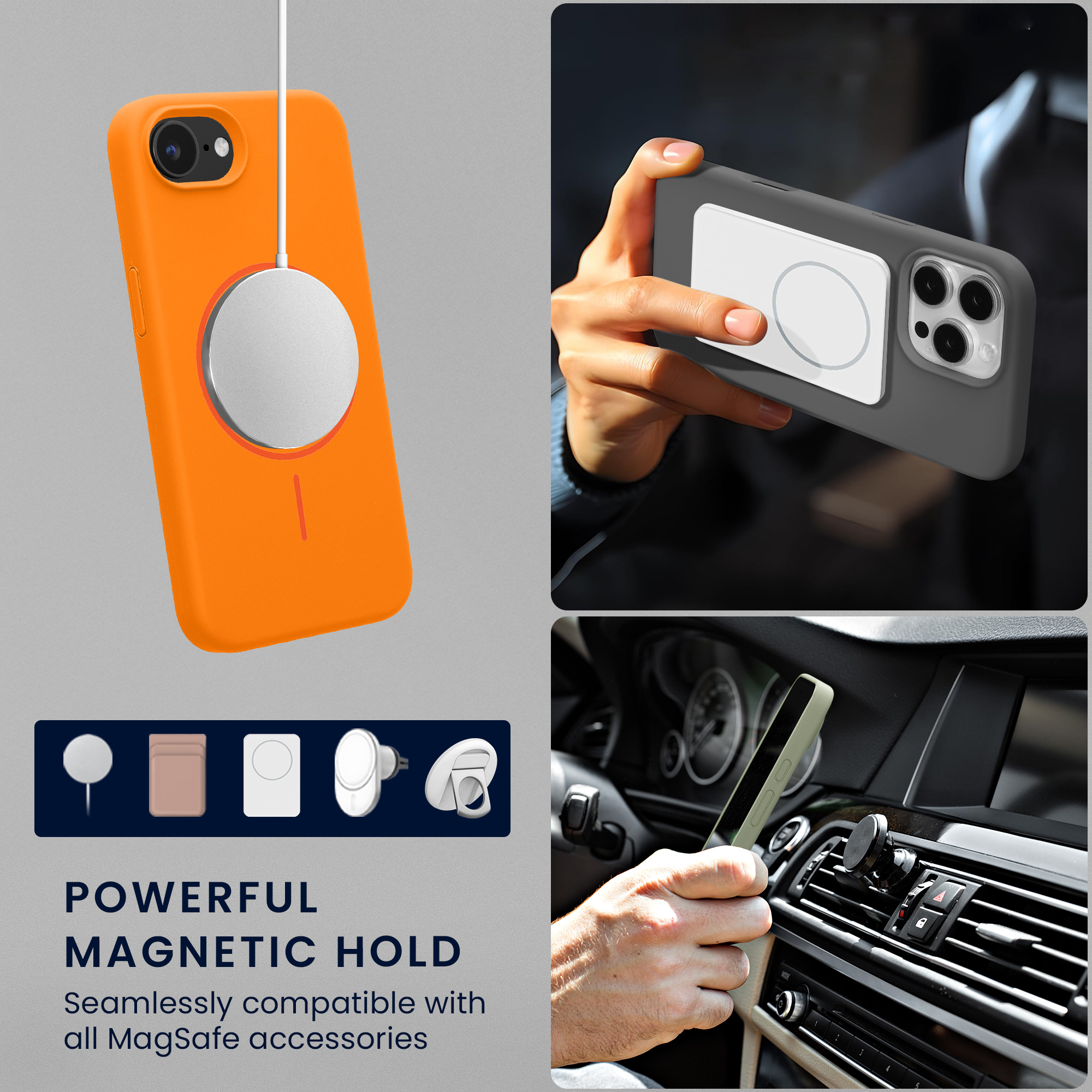 MagSafe kryt Kwmobile pro iPhone 17e / 16e - fruity orange