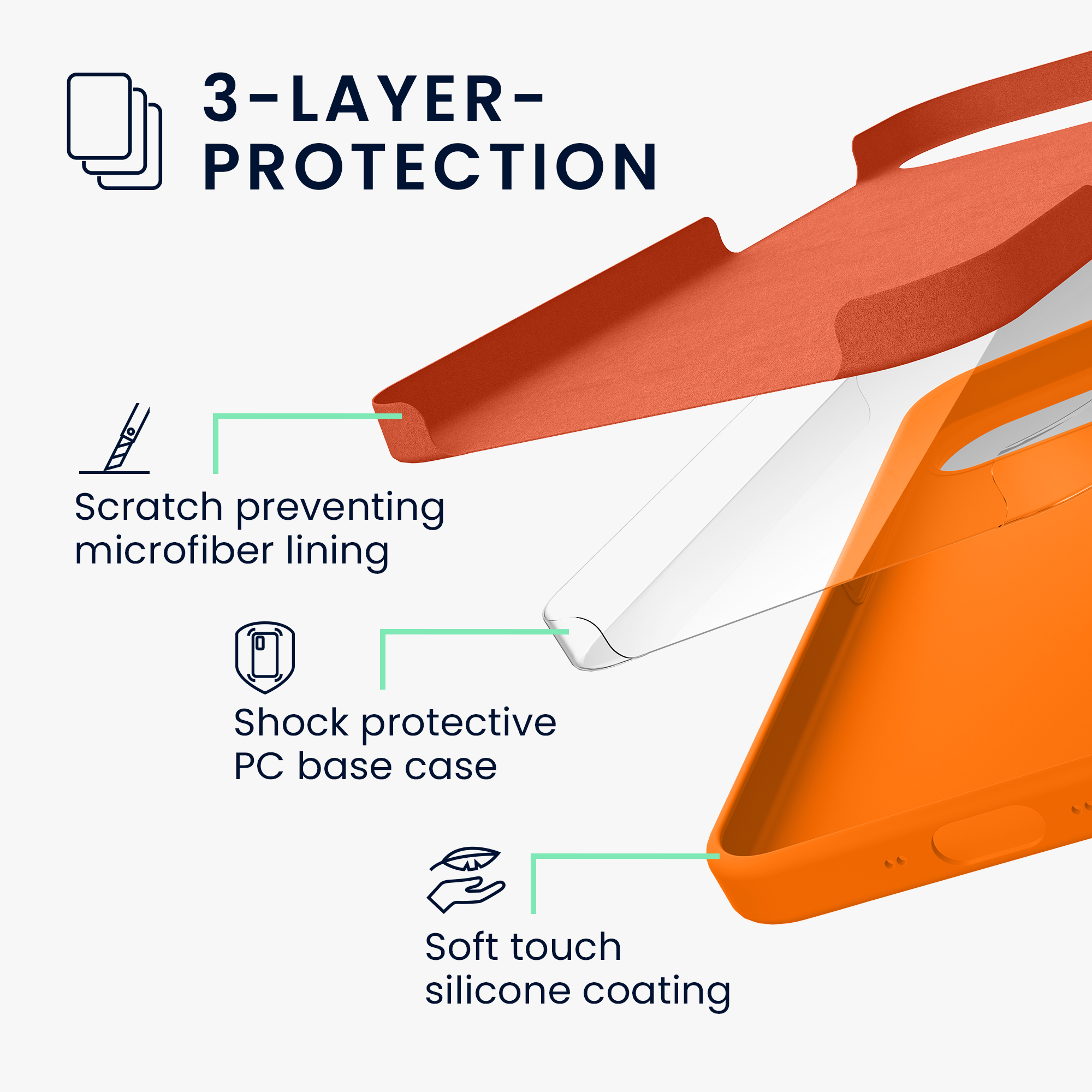 kwmobile TPU silikonový kryt pro Apple iPhone Air, měkký povrch, ovocně oranžová