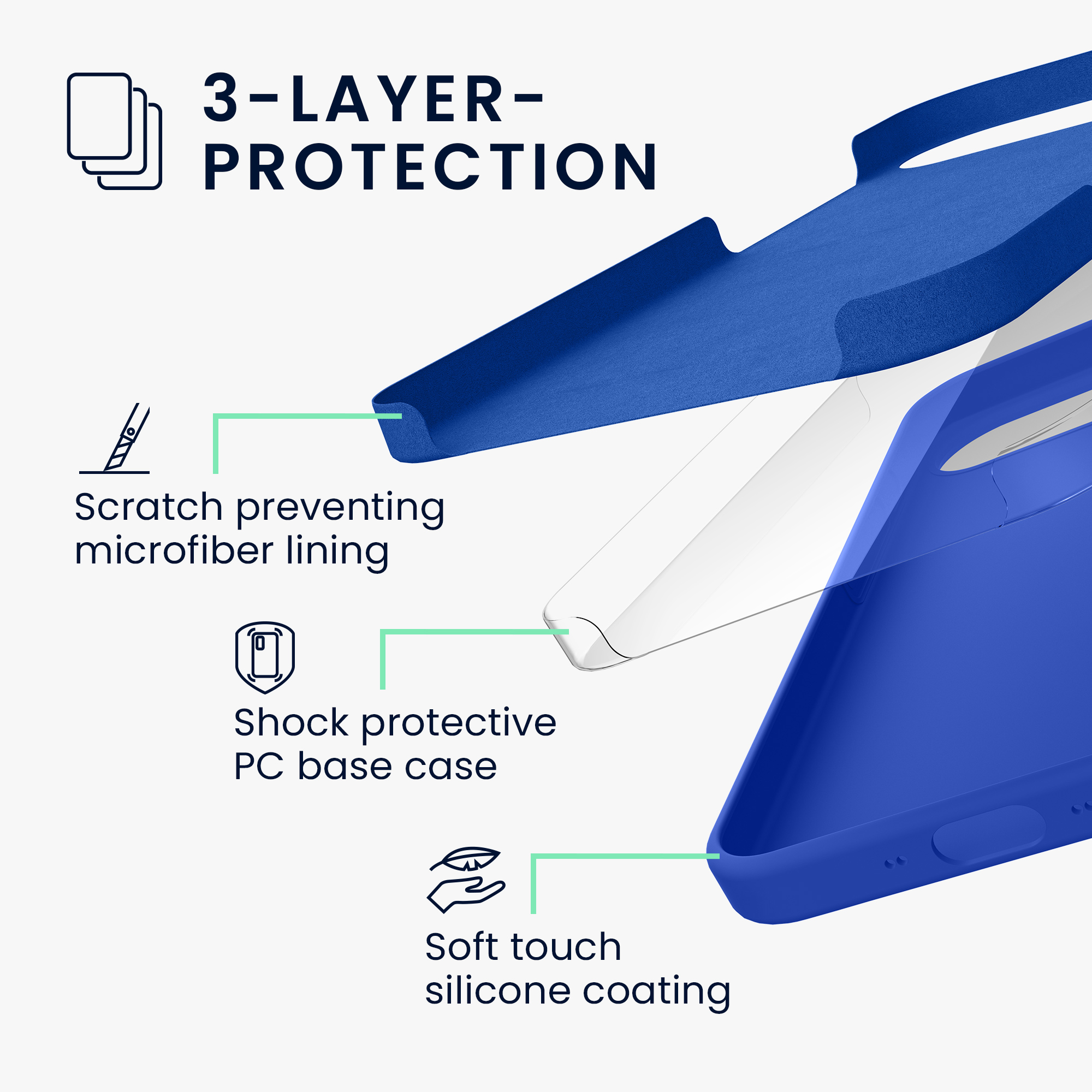 kwmobile TPU silikonový kryt pro Apple iPhone Air, měkký povrch, baltská modrá